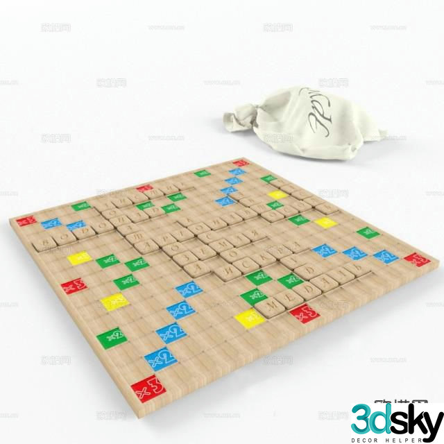 Children’s chessboard intelligence chessboard 3d model