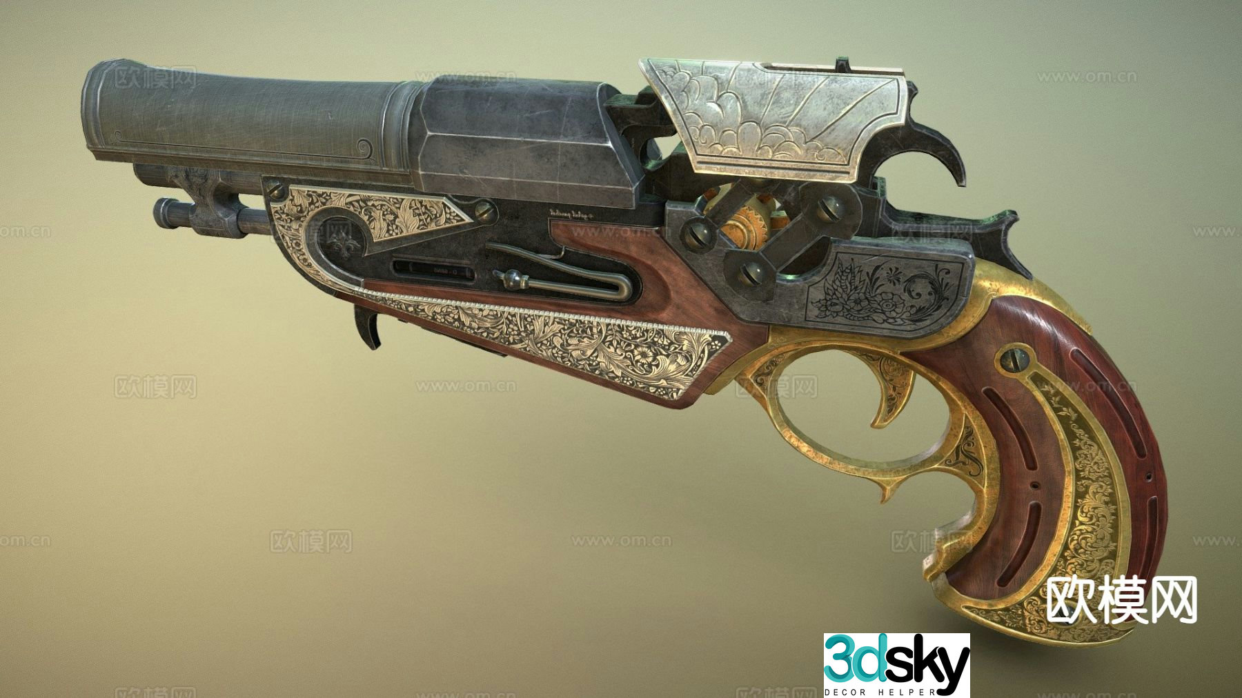 revolver 3d model