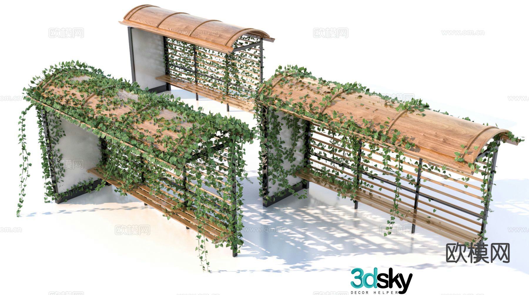 Outdoor trellis landscape trellis 3d model