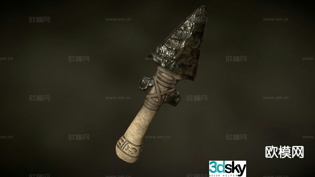 obsidian dagger 3d model