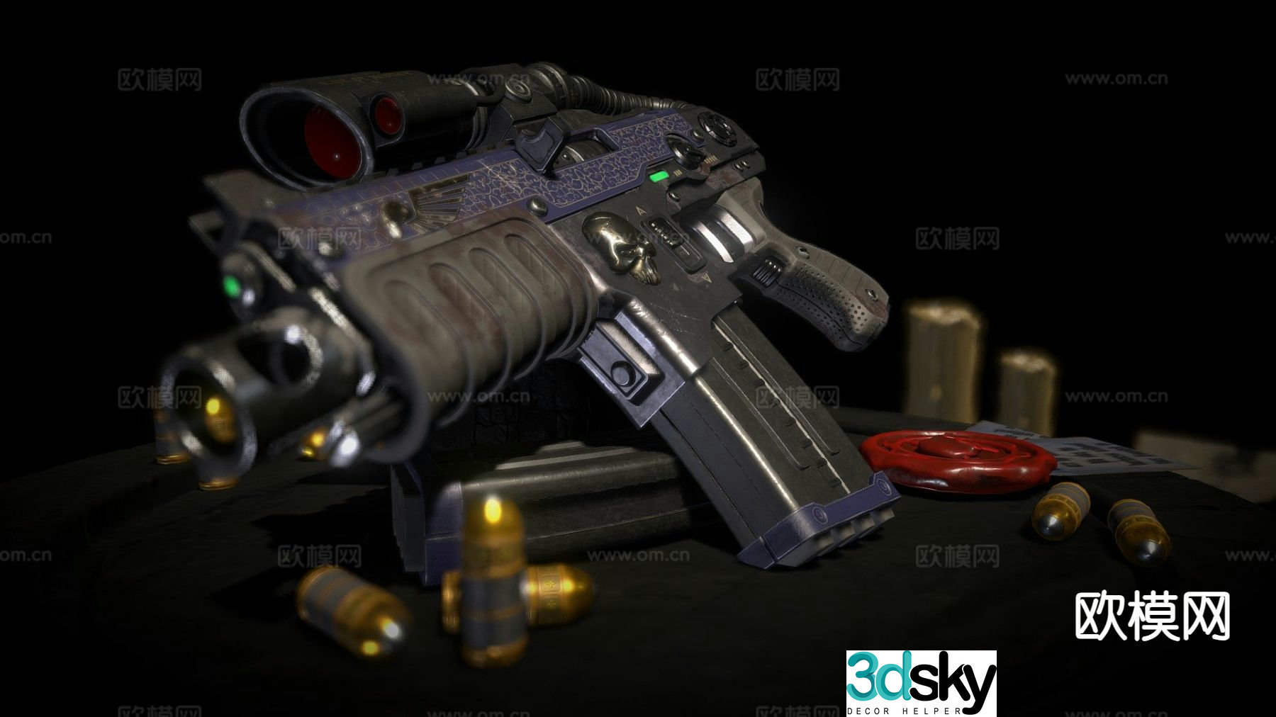 Military equipment sniper rifle 3d model