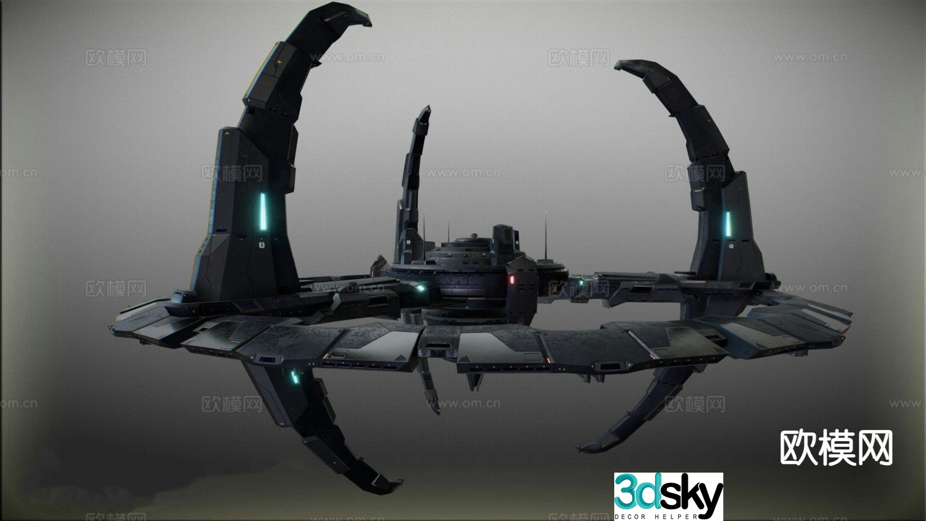 Human space station 3d model
