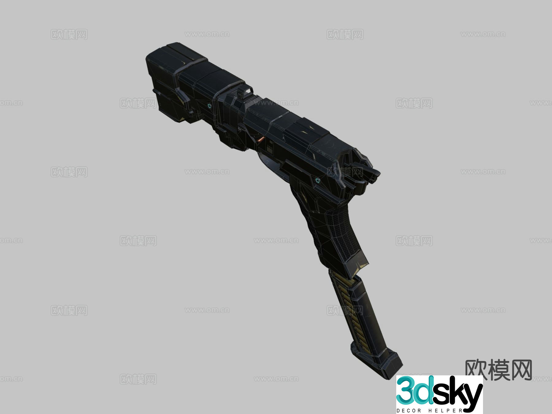 Sci-fi gun pistol 3d model