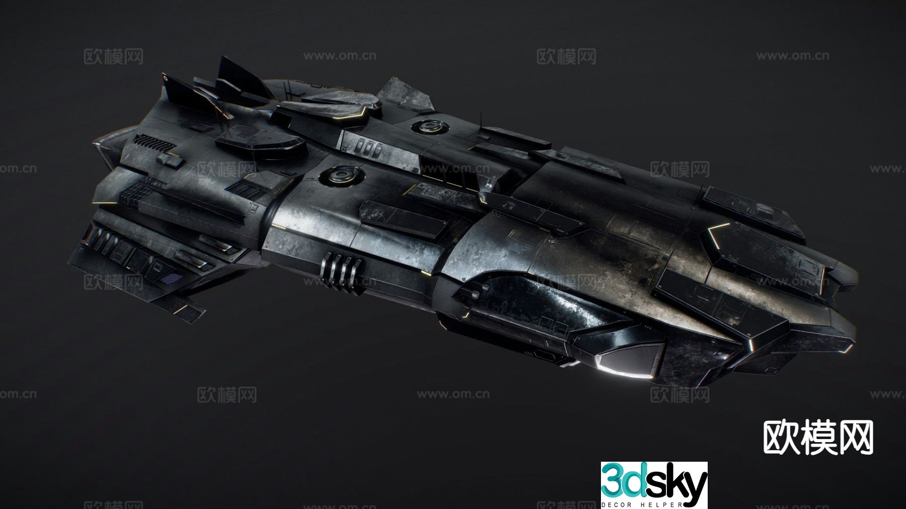 spaceship sci-fi aircraft 3d model