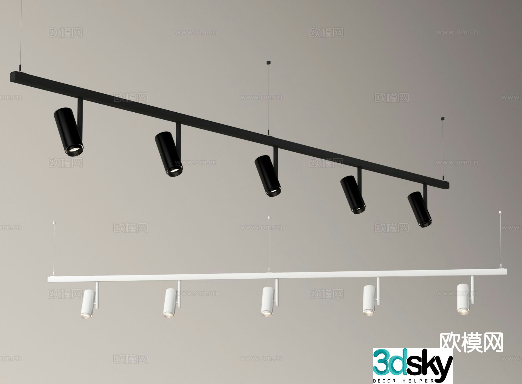 Modern downlight spotlight track light 3d model