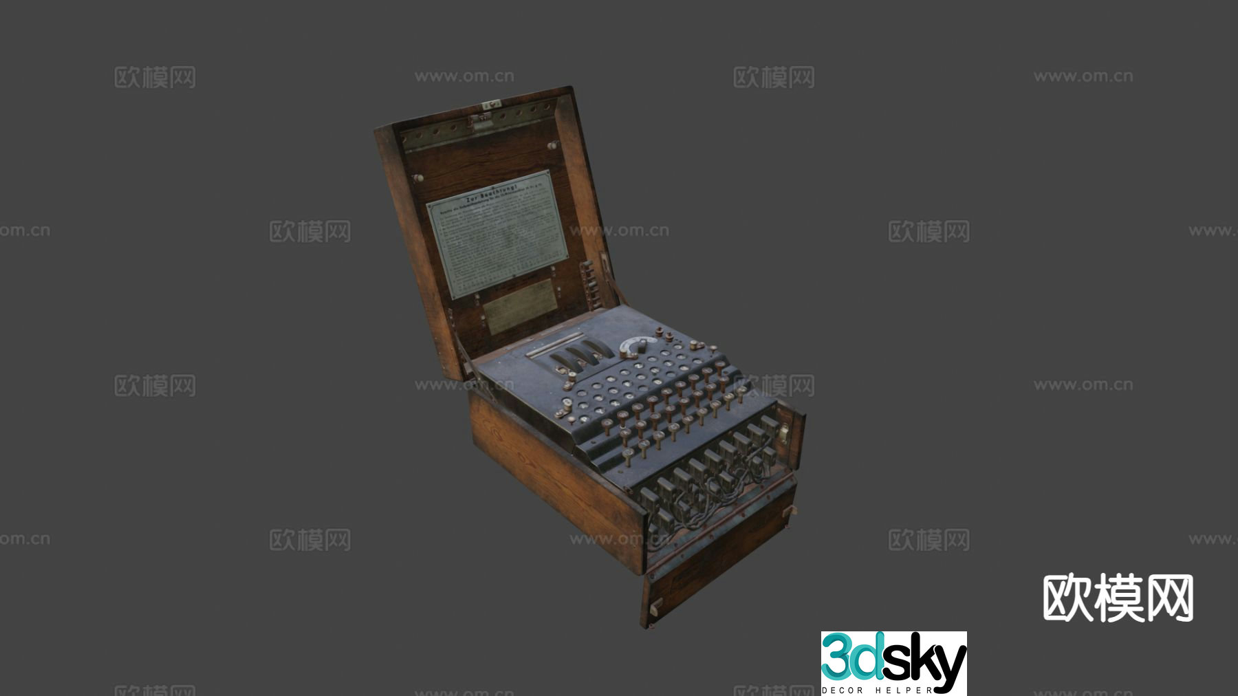 Cipher machine transmitter 3d model