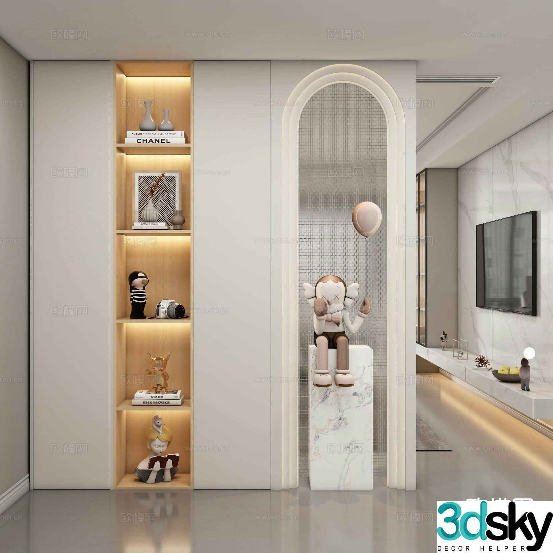 Creamy wind partition 3d model