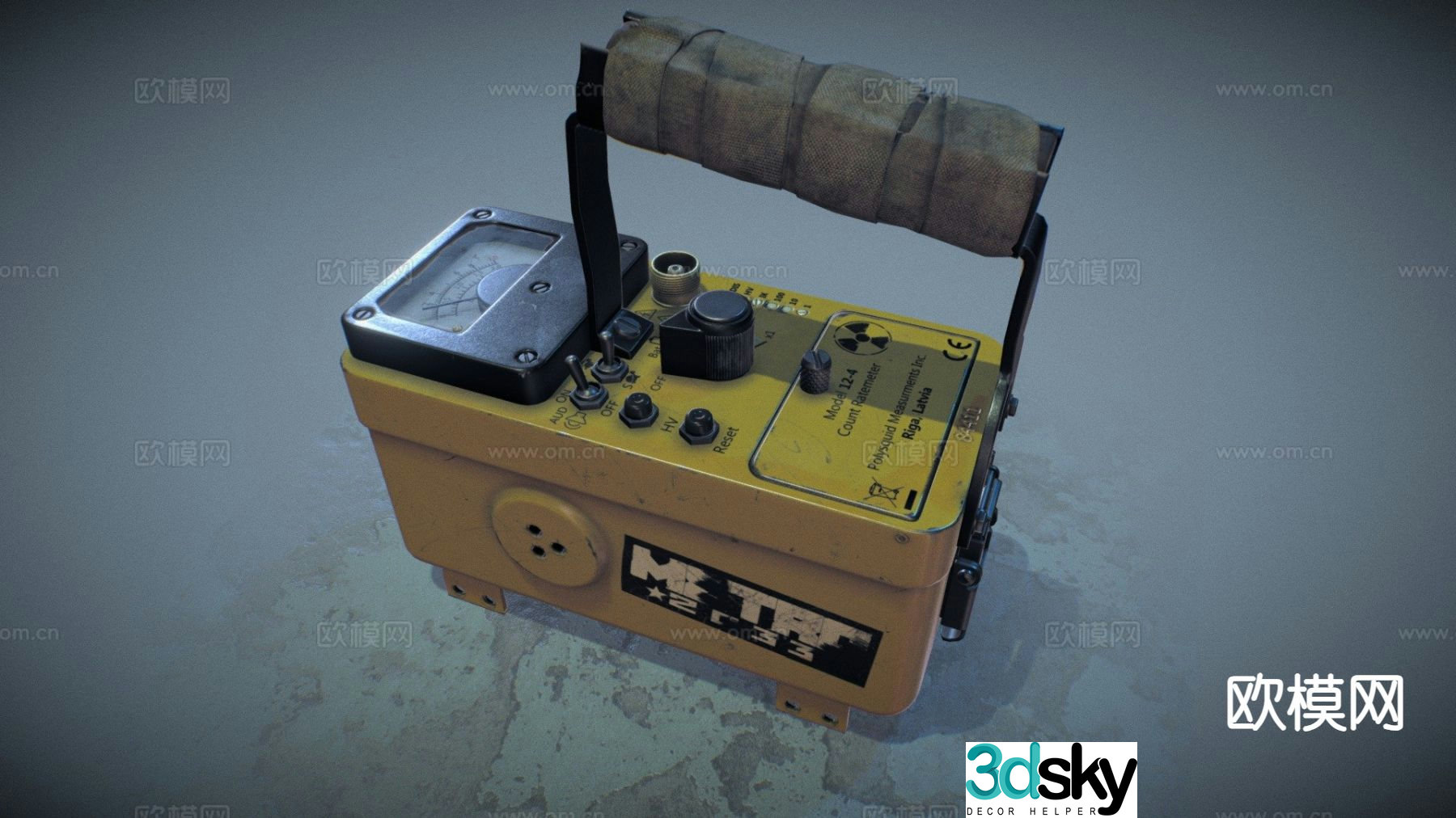 Industrial equipment counter 3d model