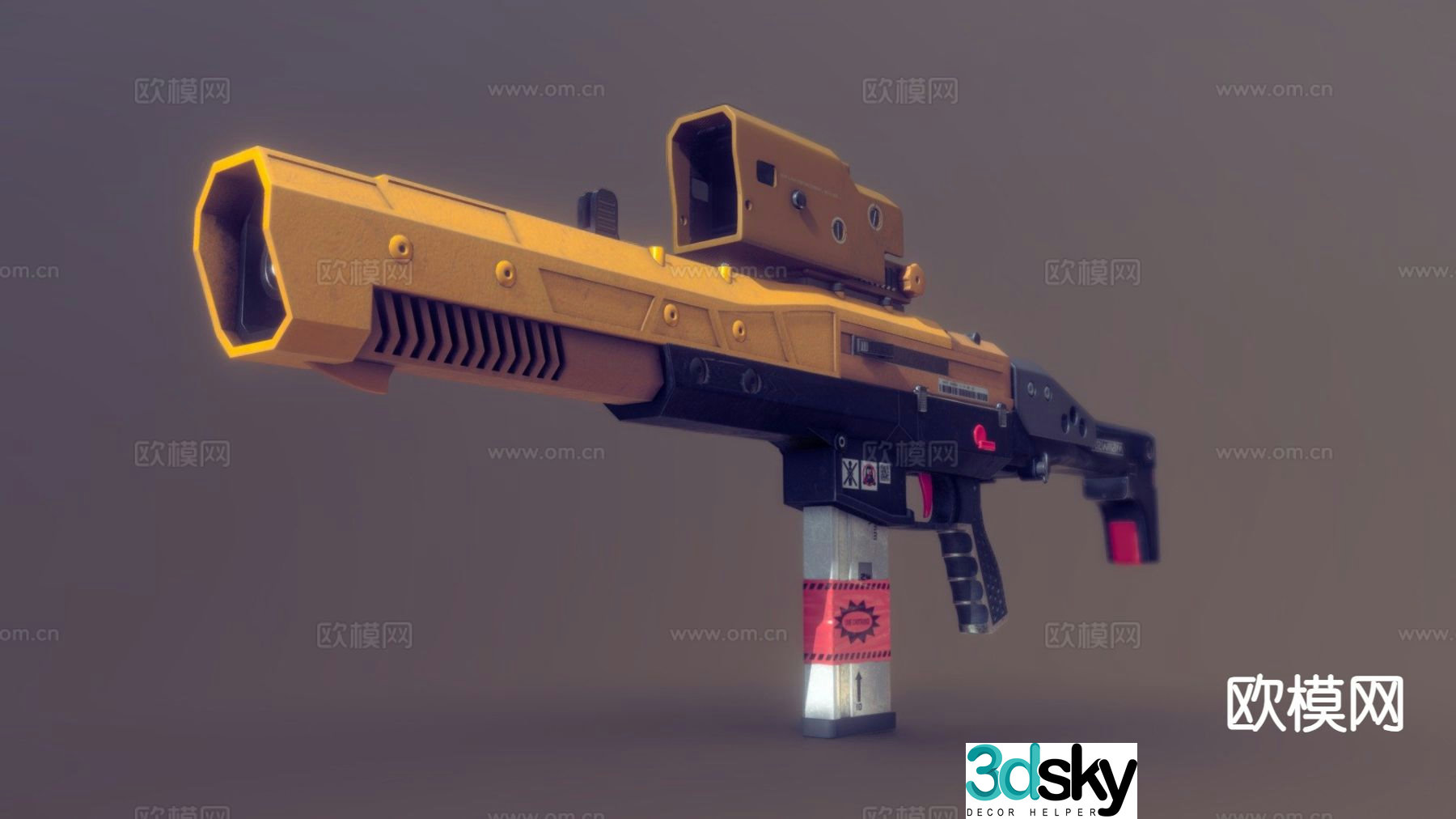 military rifle sam rifle 3d model