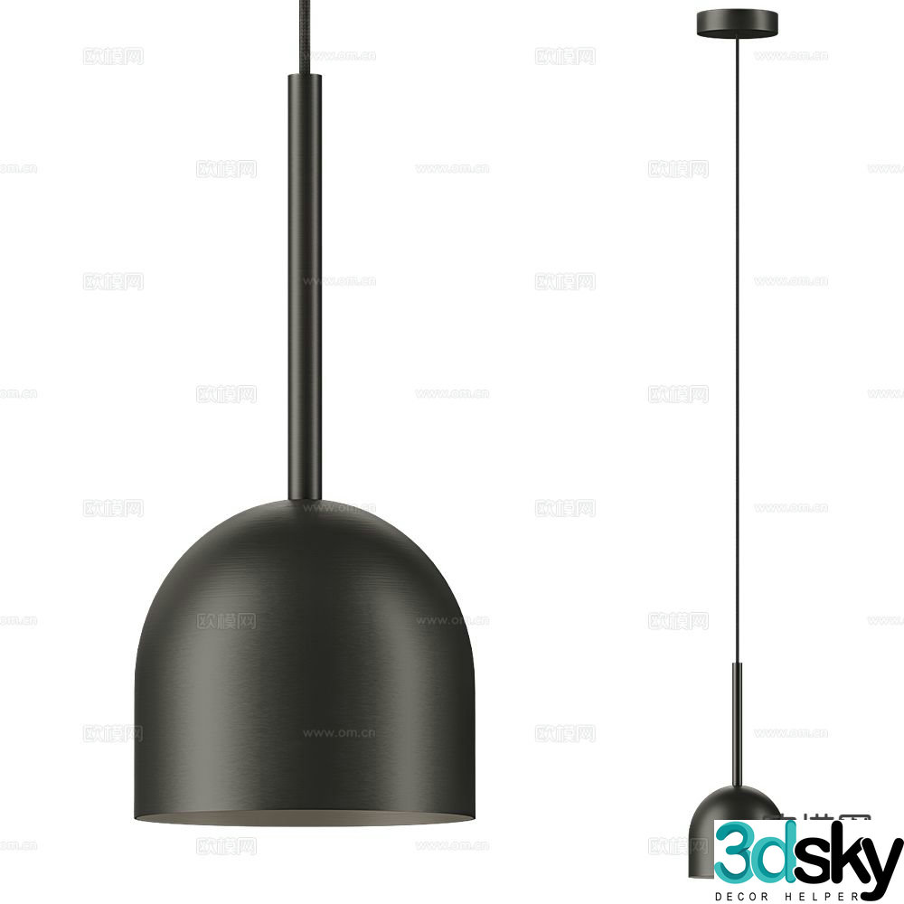 Robin modern small chandelier 3d model