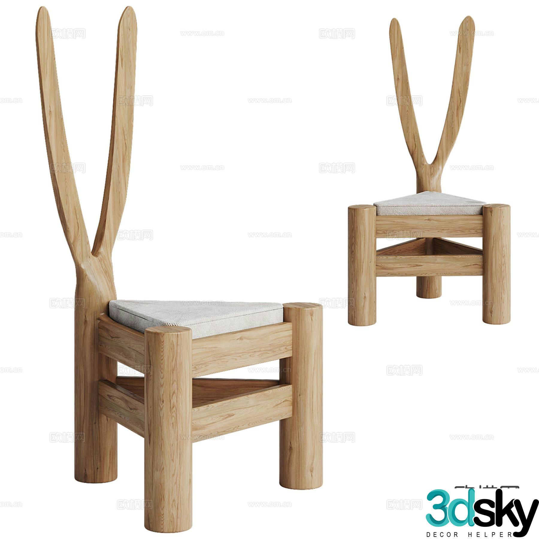 Children’s chair cartoon chair 3d model