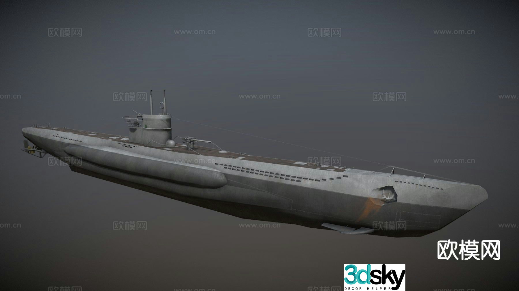yacht submarine 3d model