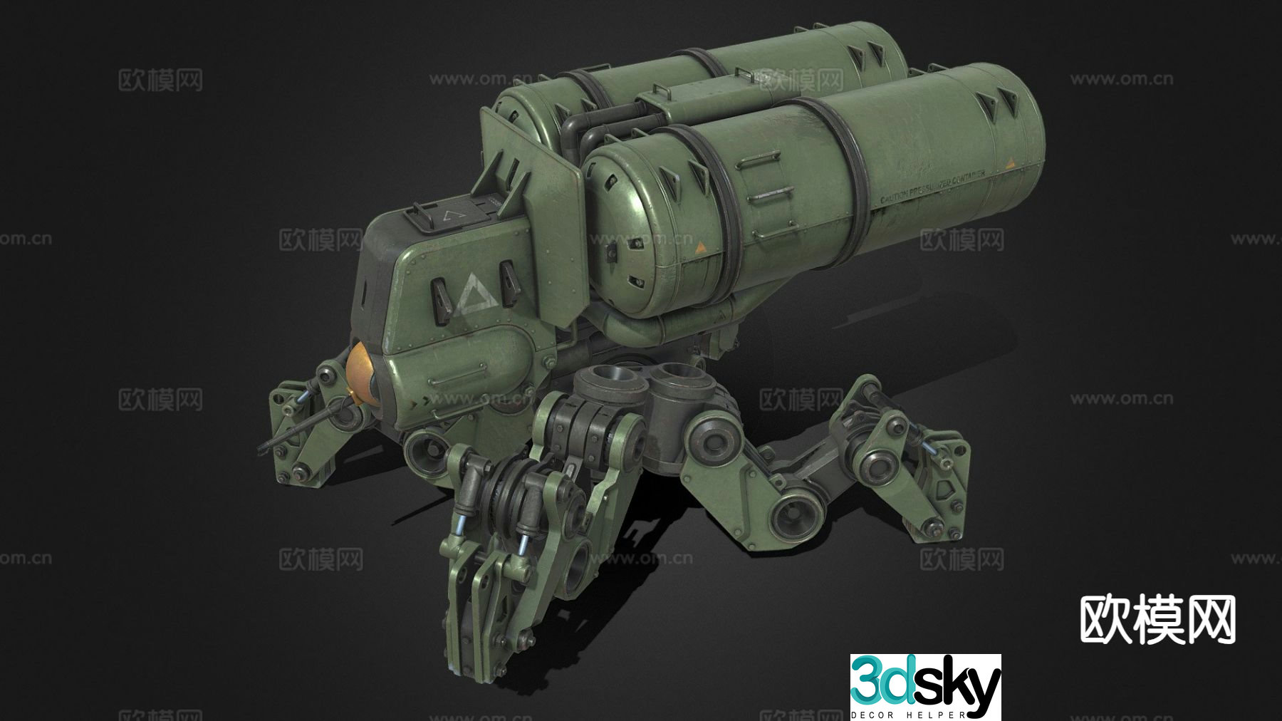 Military mecha flame mecha 3d model