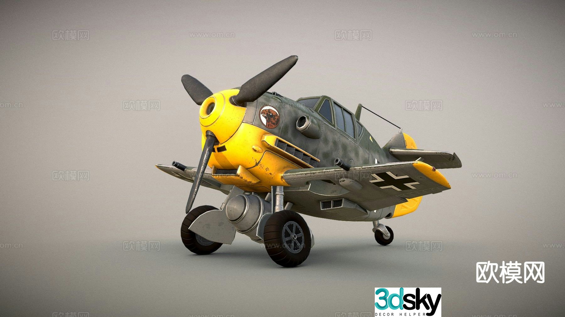 airplane airliner fighter bomber 3d model