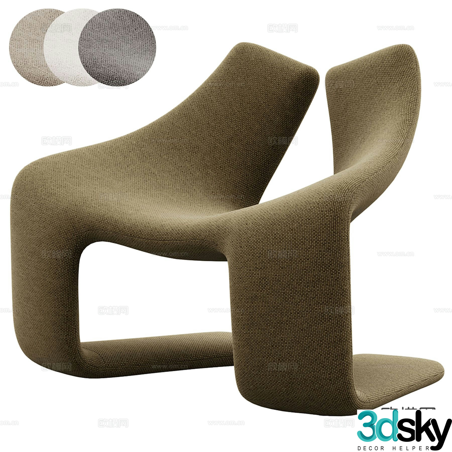 Creative chair leisure chair 3d model