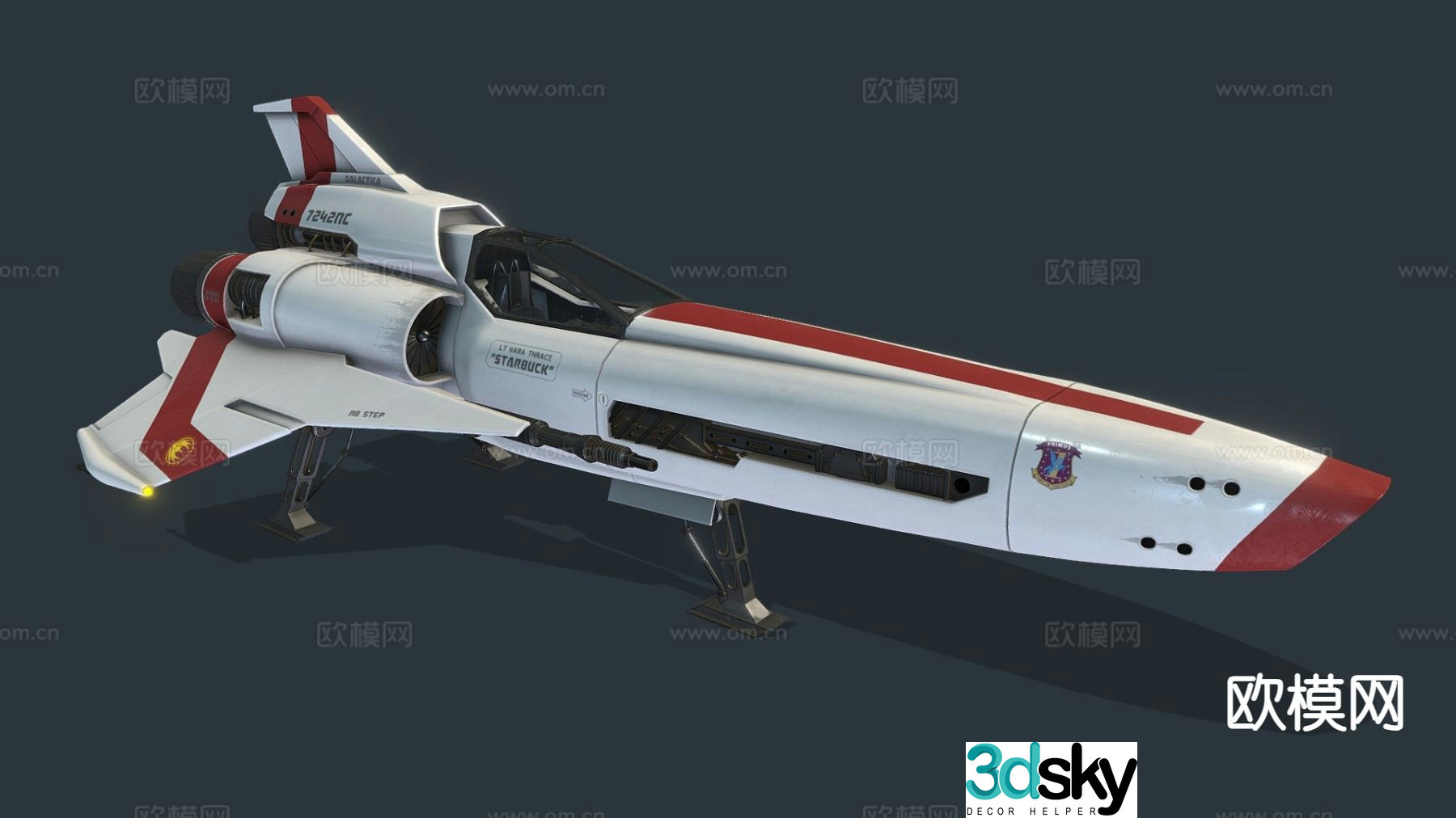 Viper space battleship 3d model
