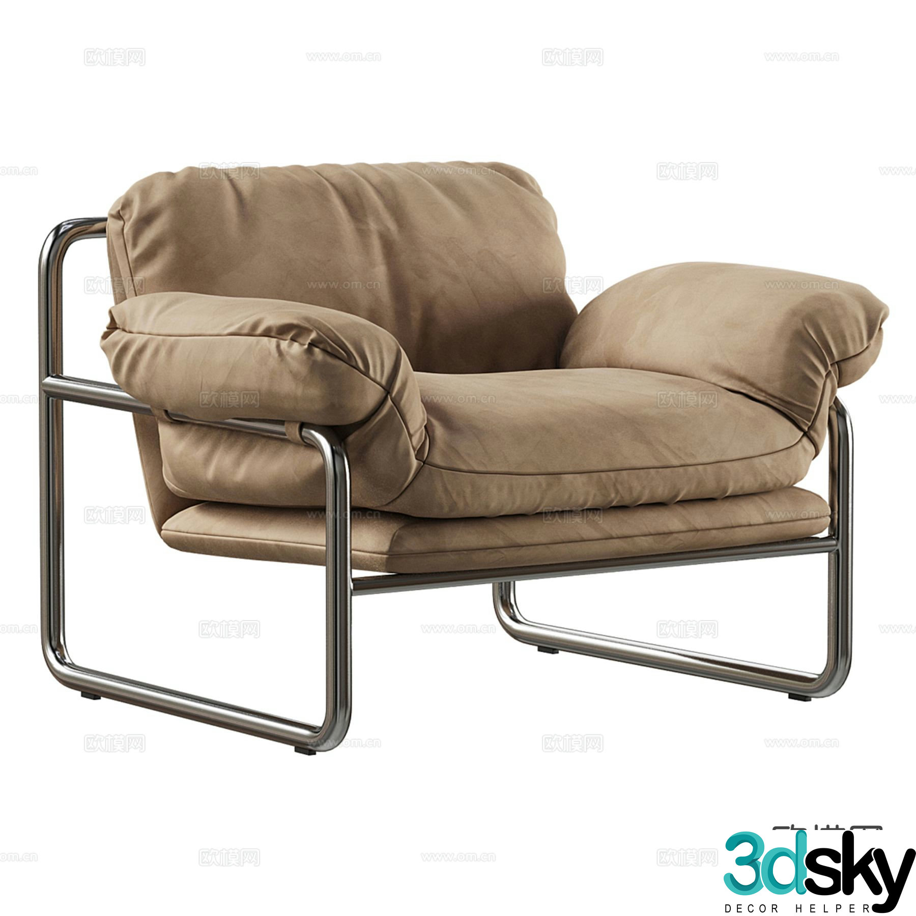 Desmond modern sofa chair leisure chair 3d model