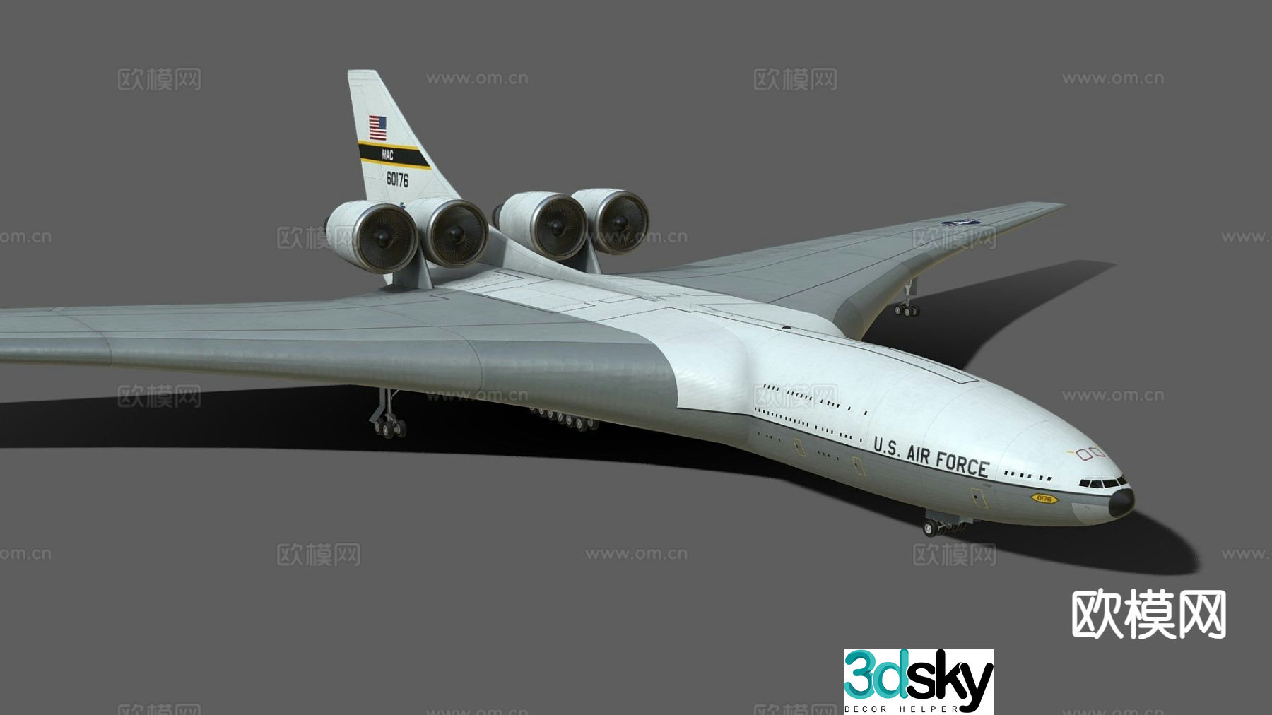 Nuclear powered aircraft 3d model