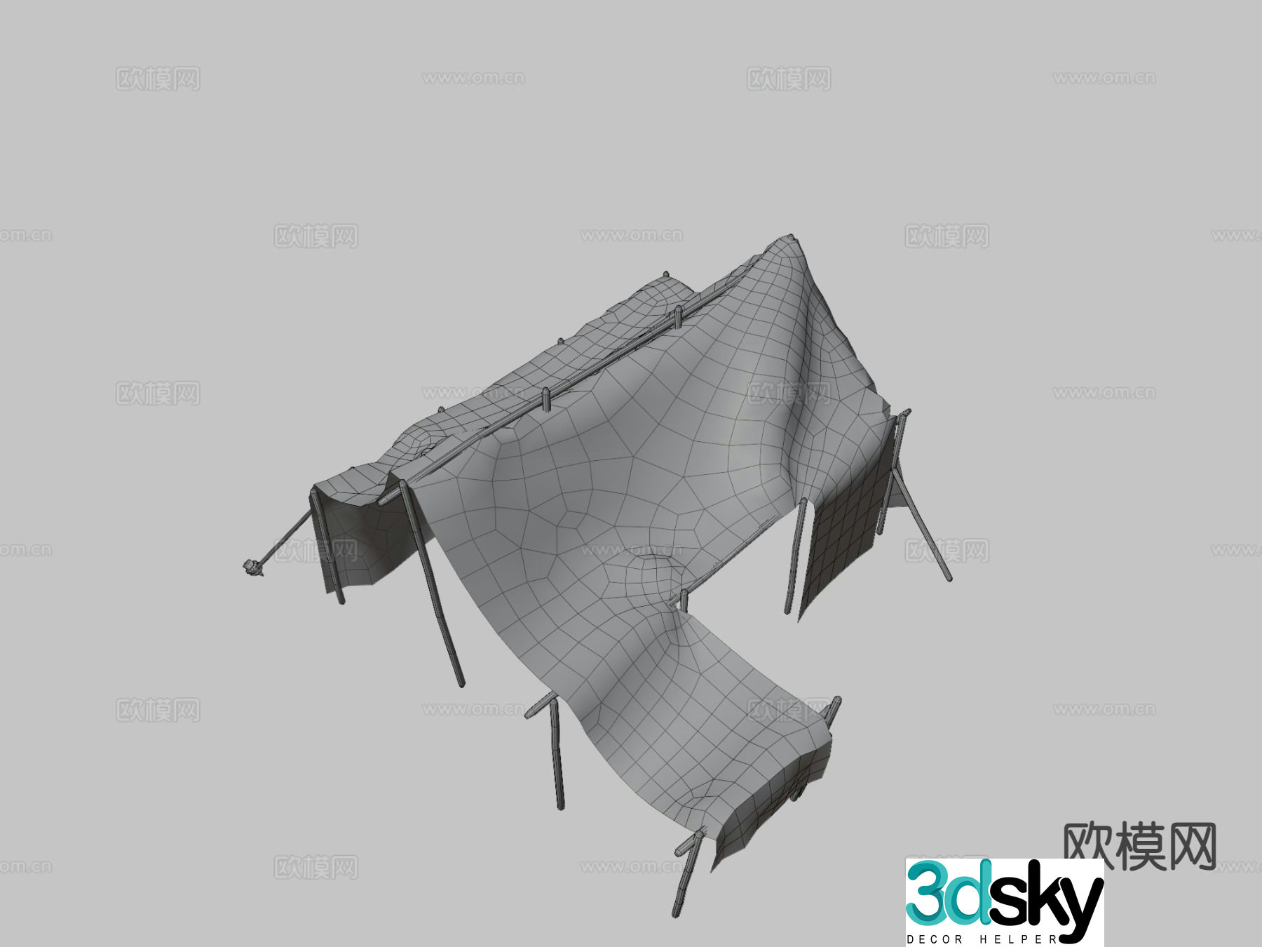 Medieval tent 3d model