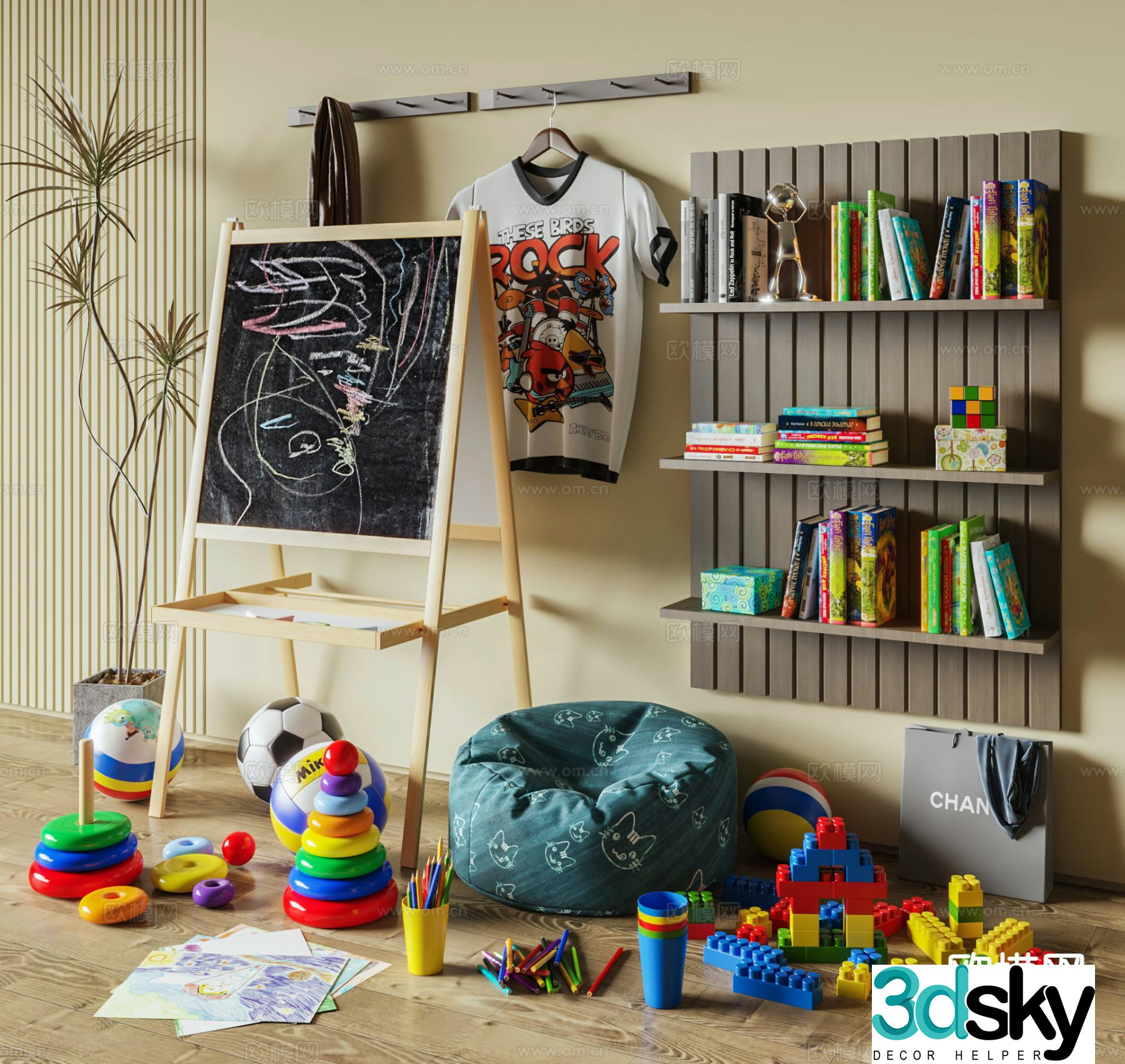 Modern children’s toys 3d model