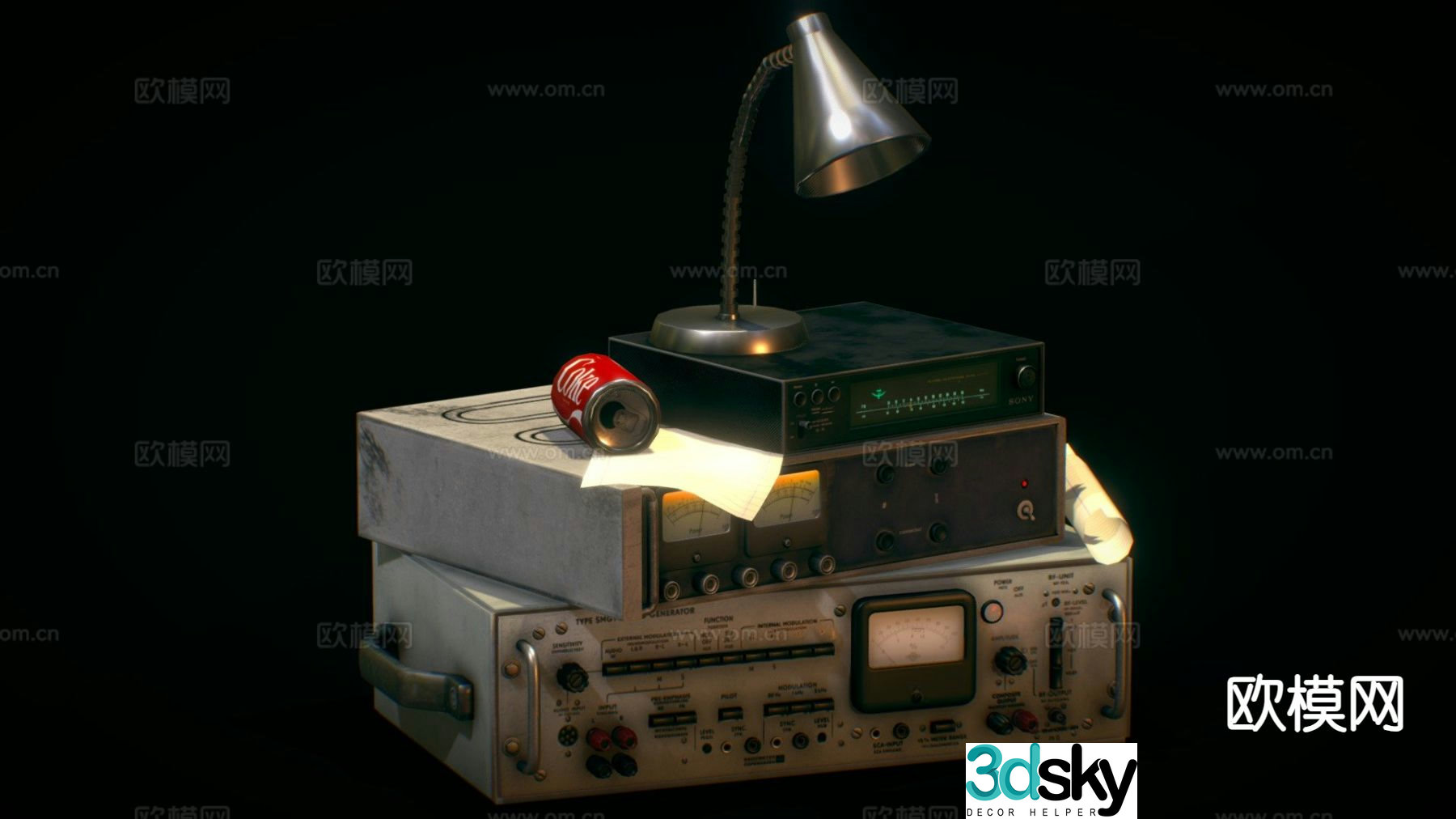Industrial equipment radio 3d model