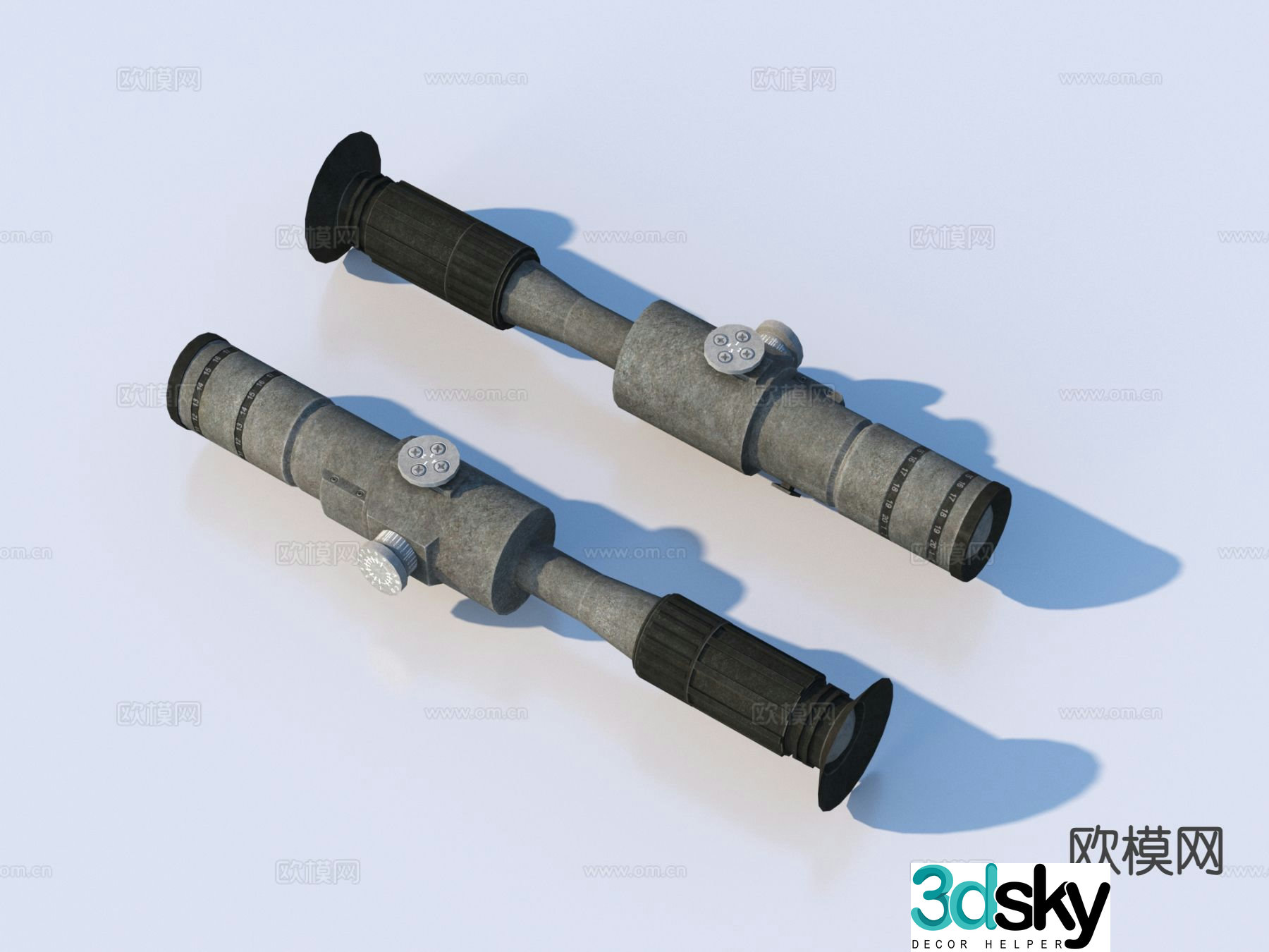 Military supplies scope magnifier 3d model