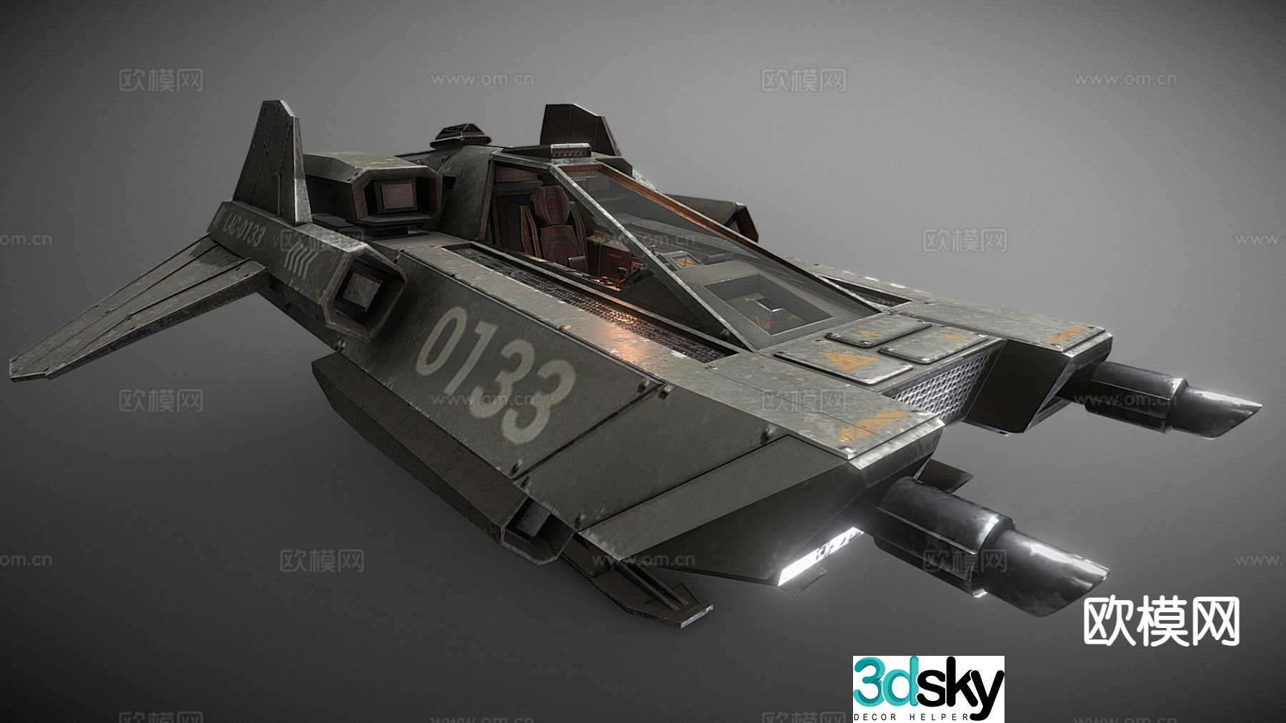 light aircraft fighter 3d model