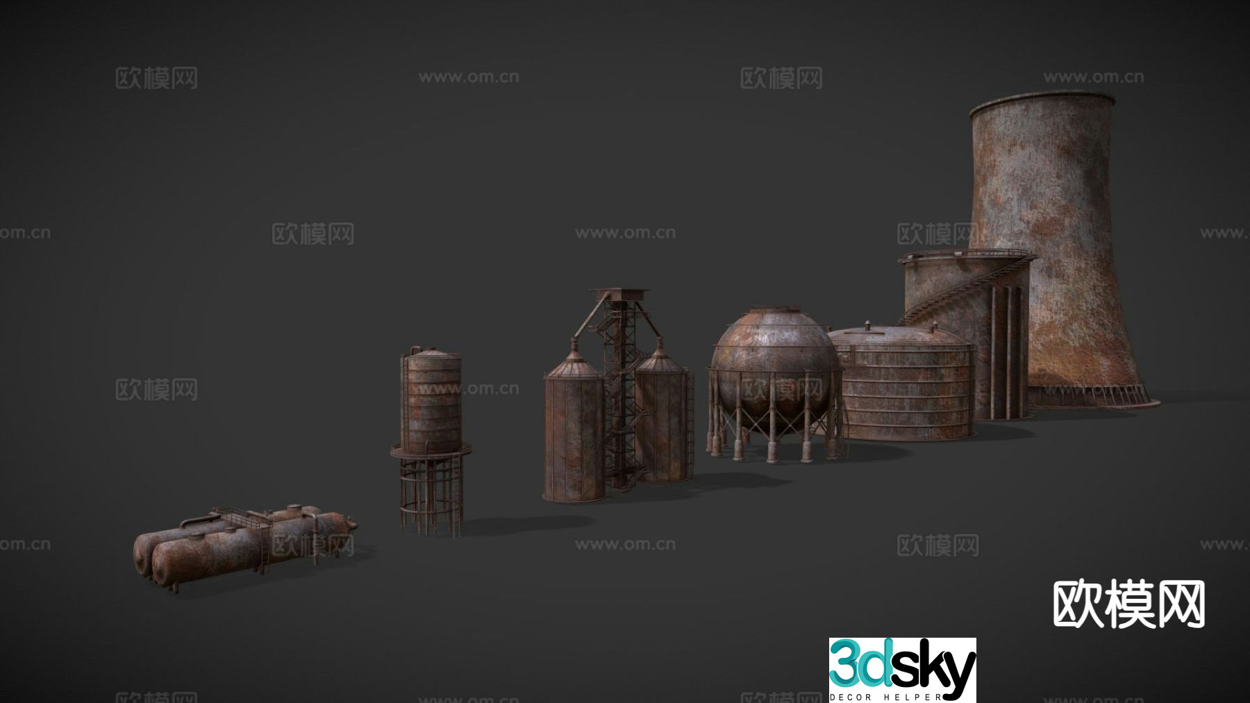 Industrial equipment industrial tank 3d model