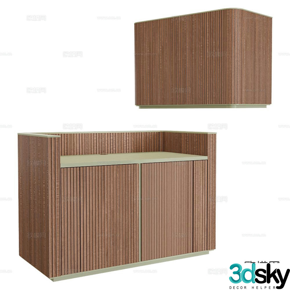 Isomi podium welcome desk 3d model