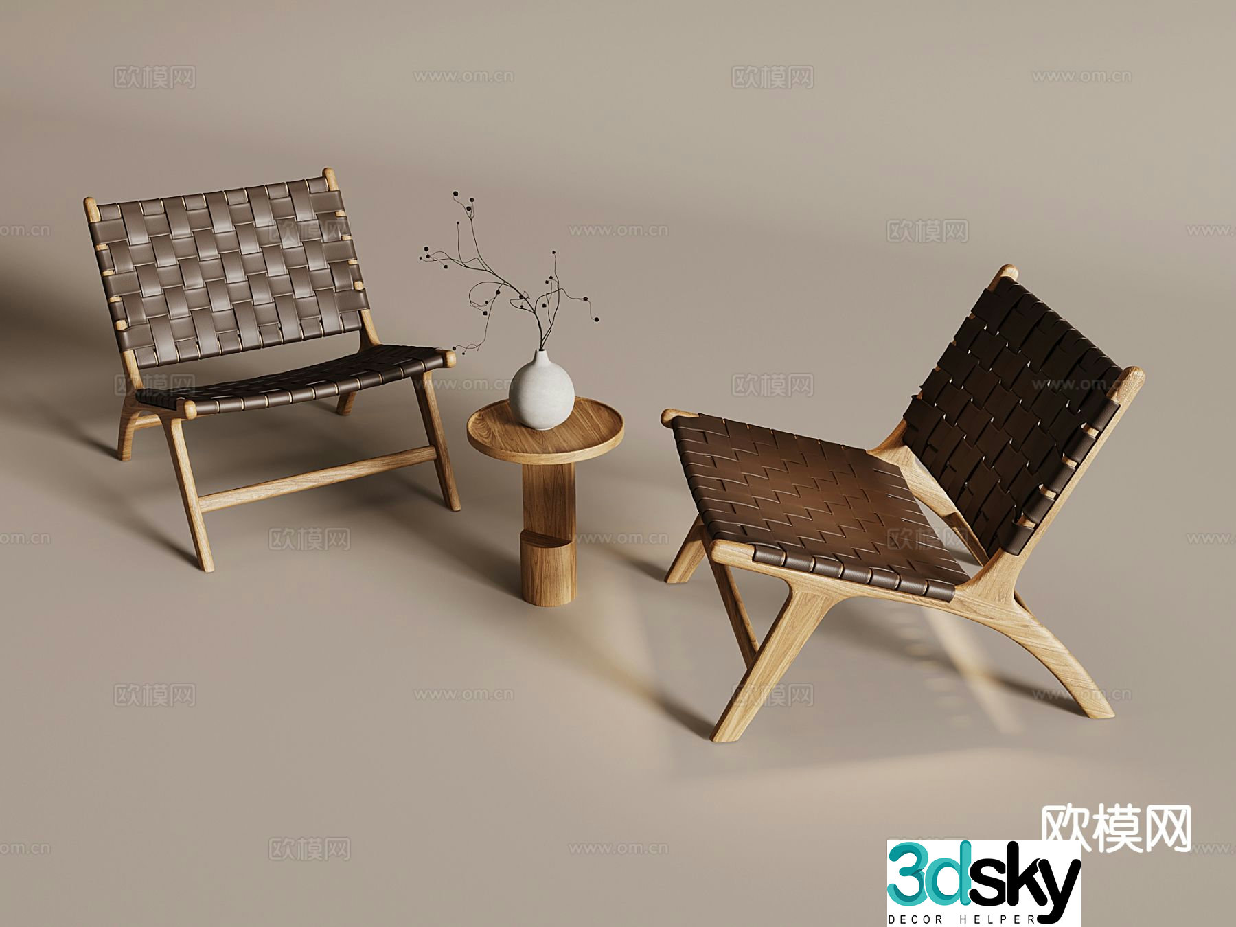 Medieval style leisure chair 3d model