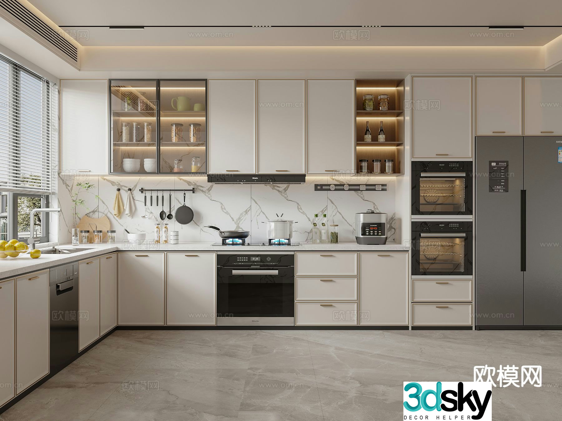 New Chinese kitchen 3D model