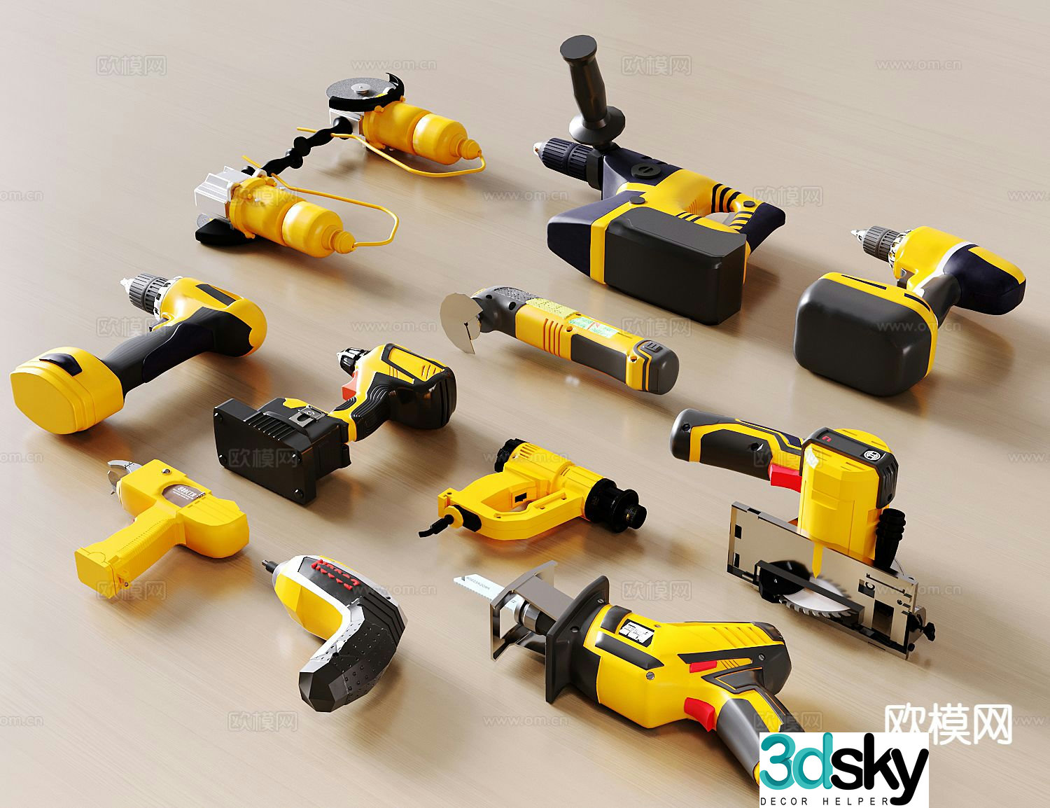 Power tools hand drill 3d model