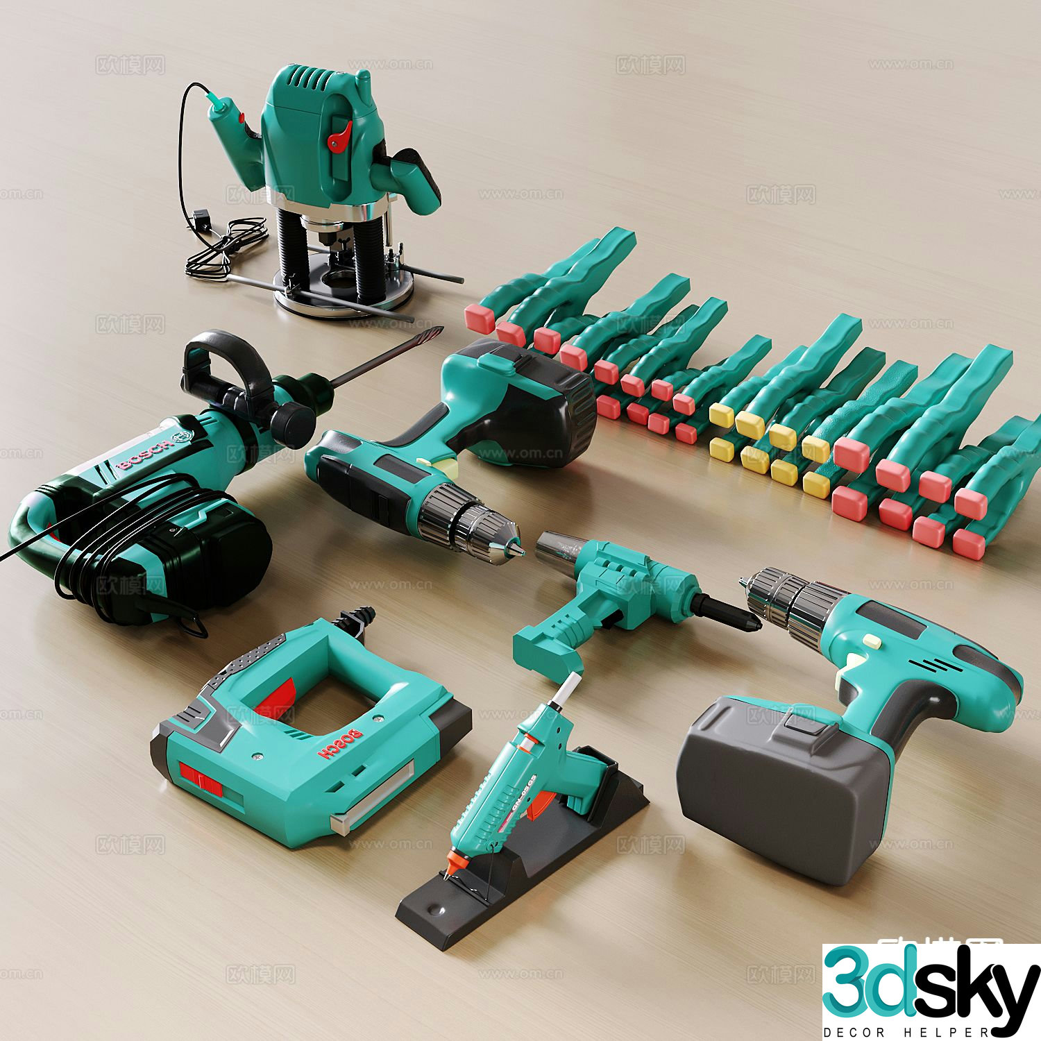 Power tools hand drill 3d model