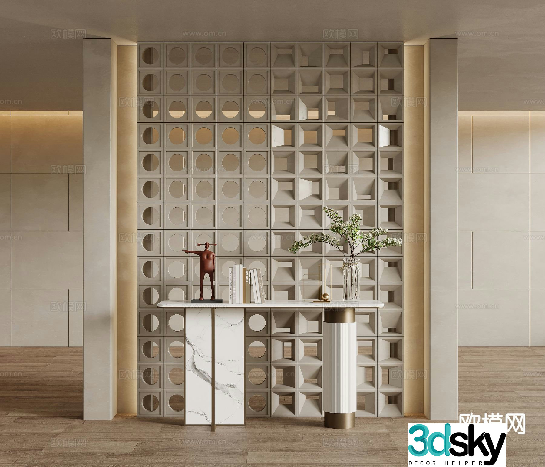 Modern Duanjing strip 3D model