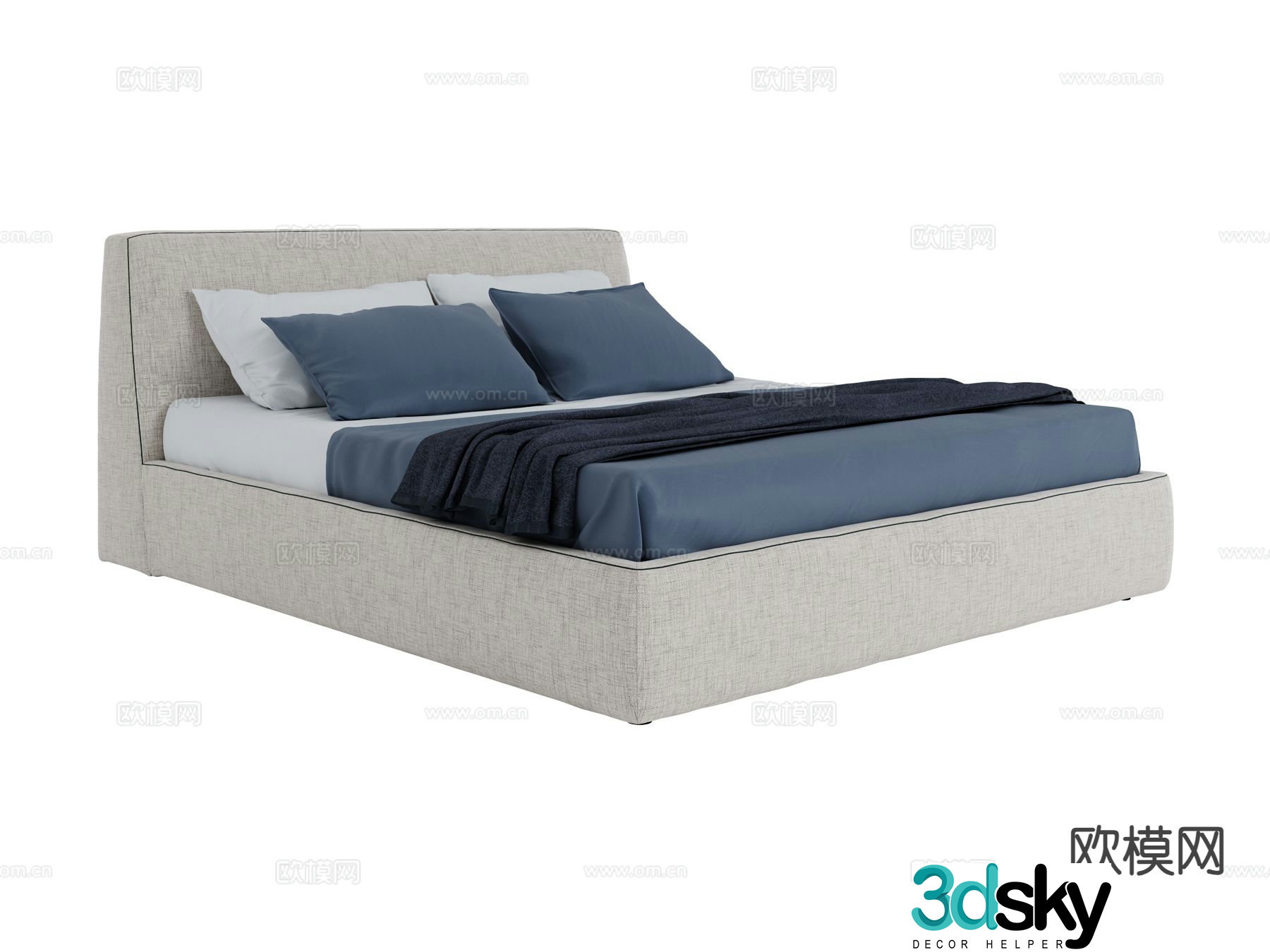 alberta-DION double bed 3d model