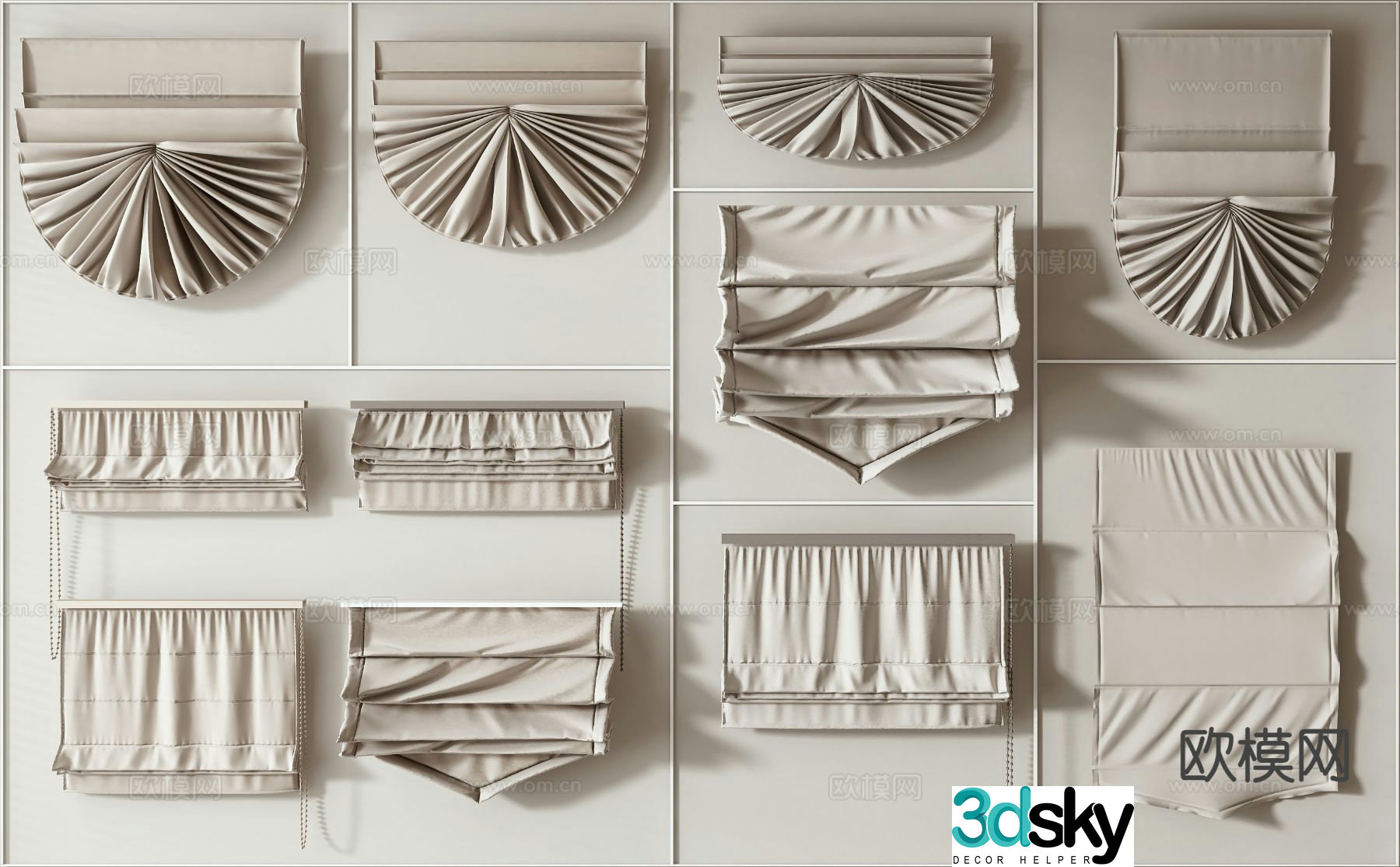 Curtains blackout curtains curtains 3D model
