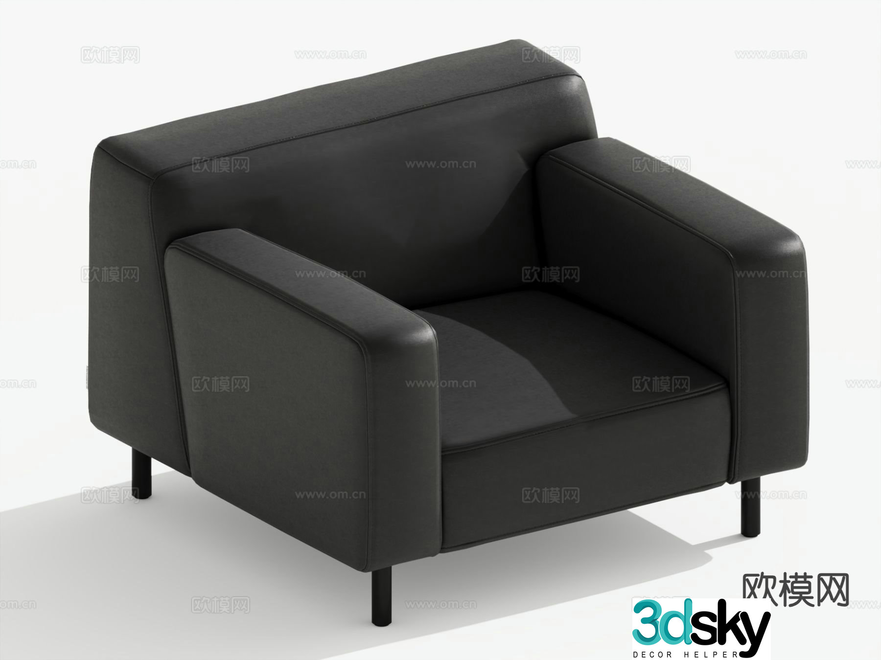 Italian single sofa 3d model