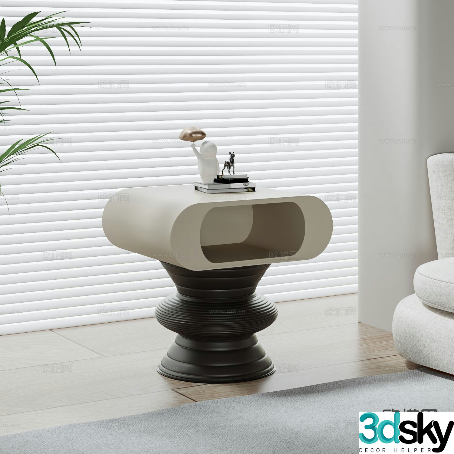 Modern bedside table 3d model