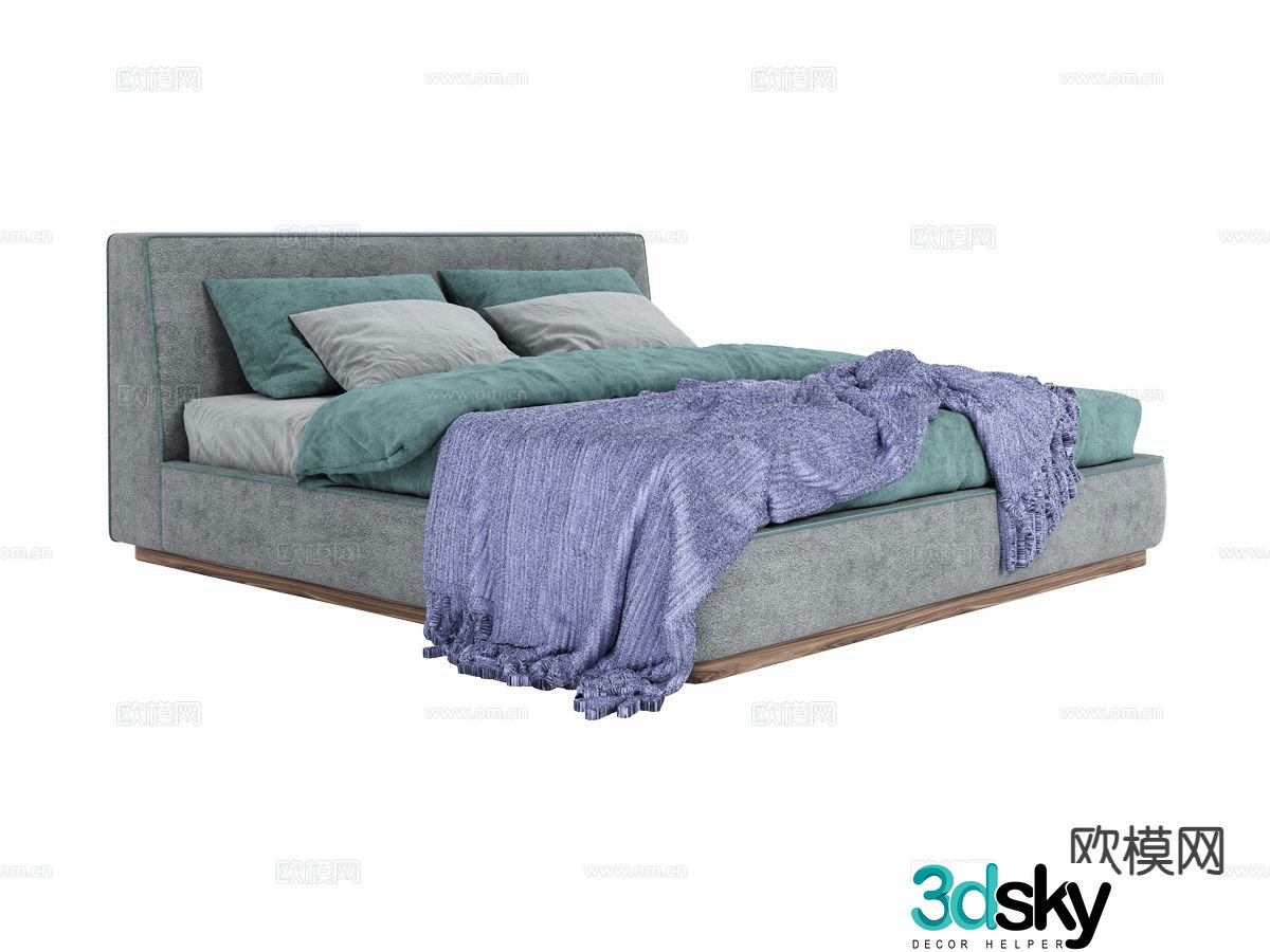alberta-DION double bed 3d model