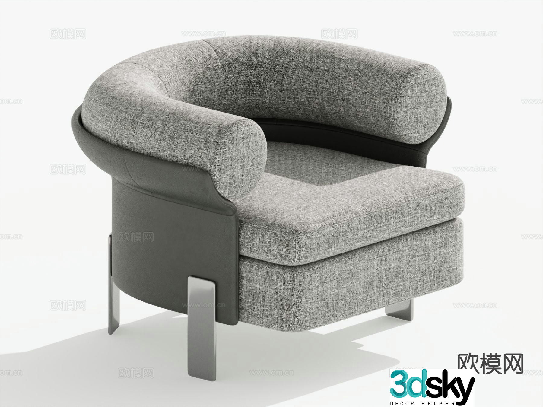 Modern single sofa sofa chair 3d model
