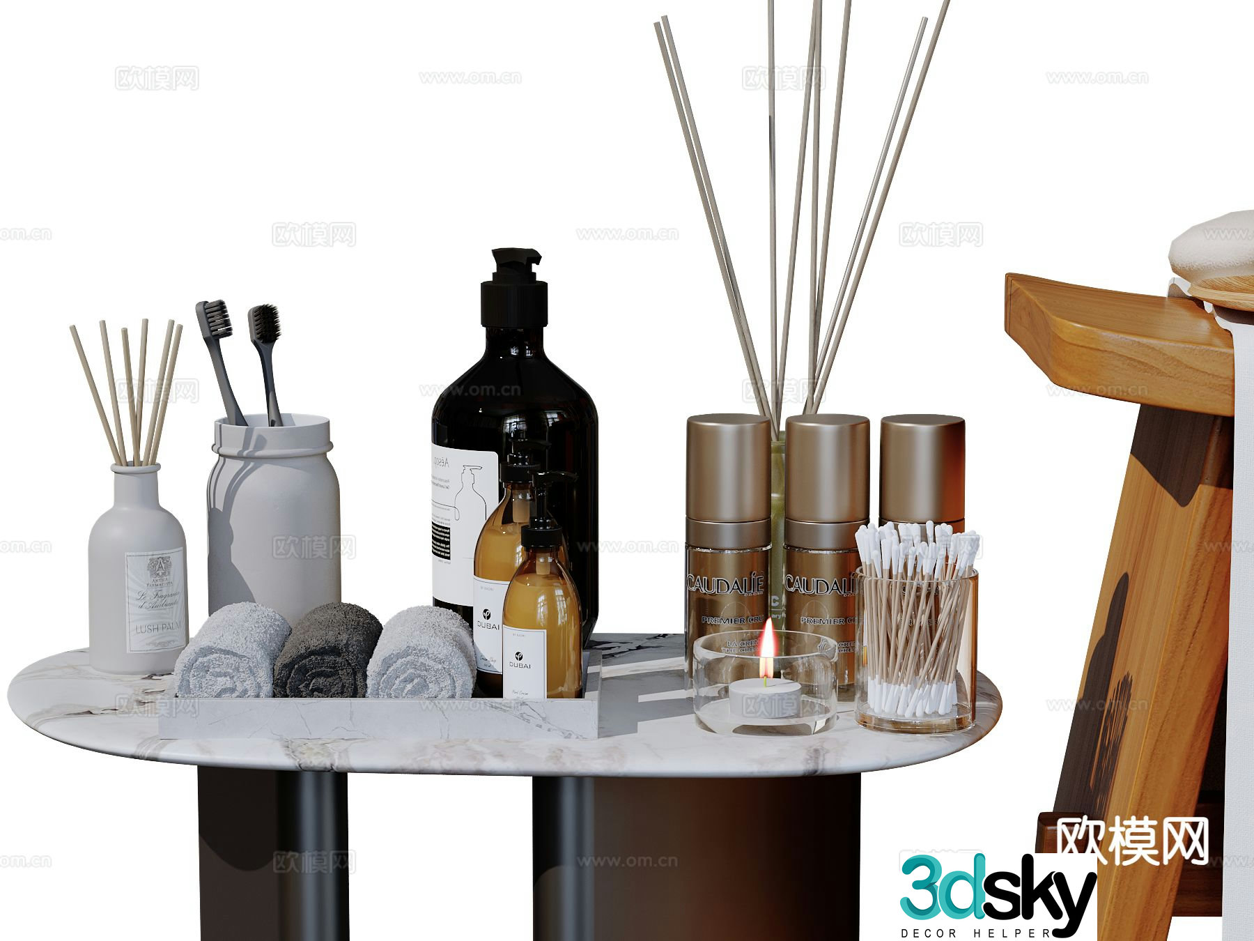 Bathroom accessories bathroom supplies toiletries 3d model