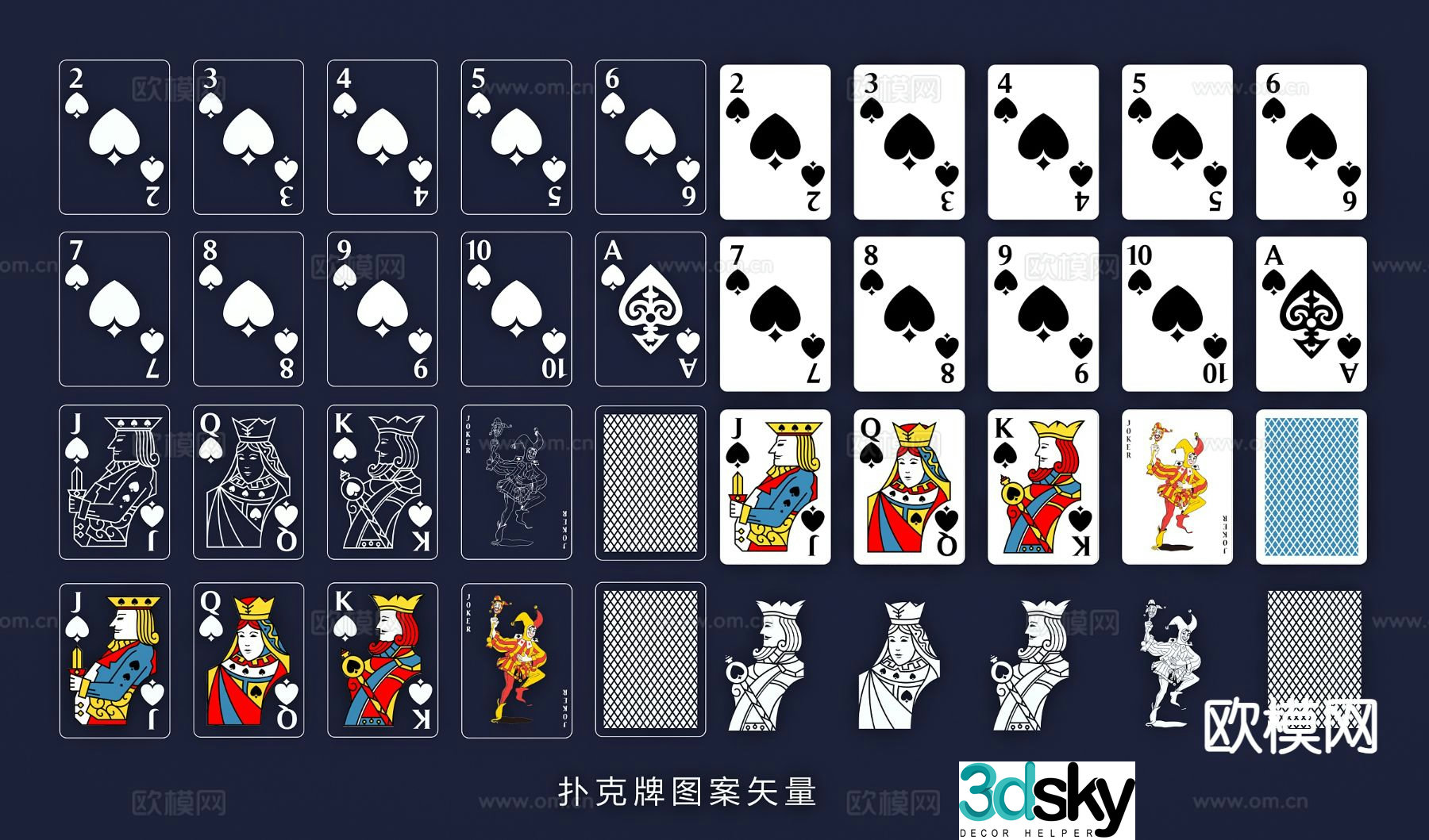 Poker Card Game Card 3D Model