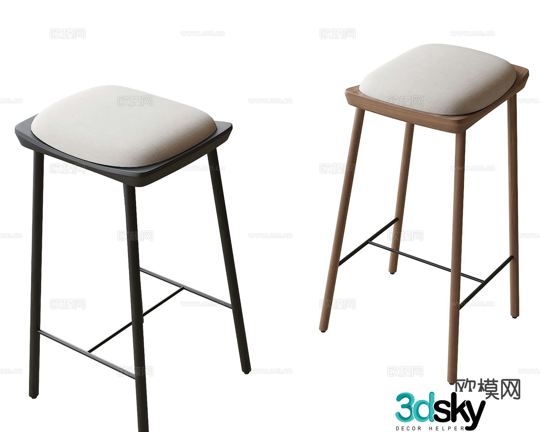 Modern bar stool bar stool 3d model