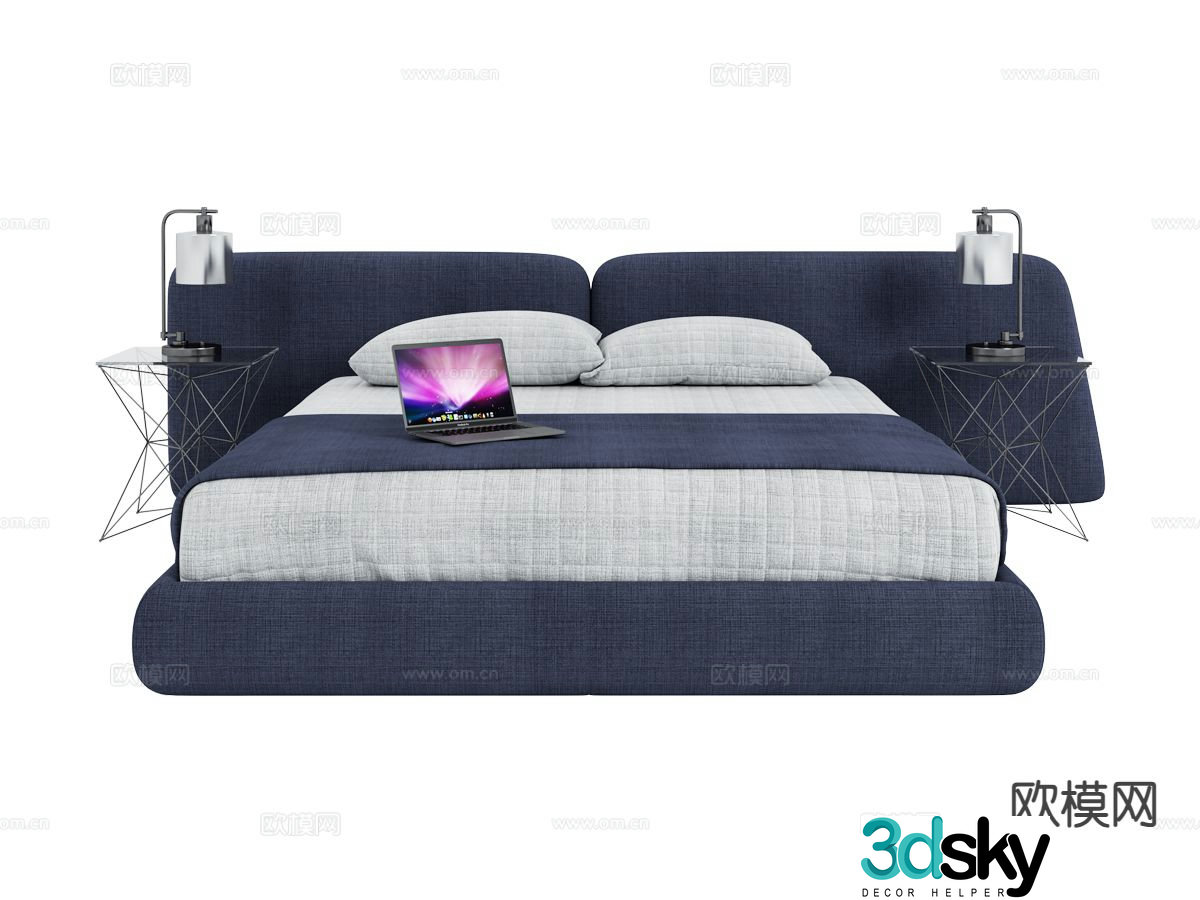 Amura-Lapis Bed modern double bed 3d model