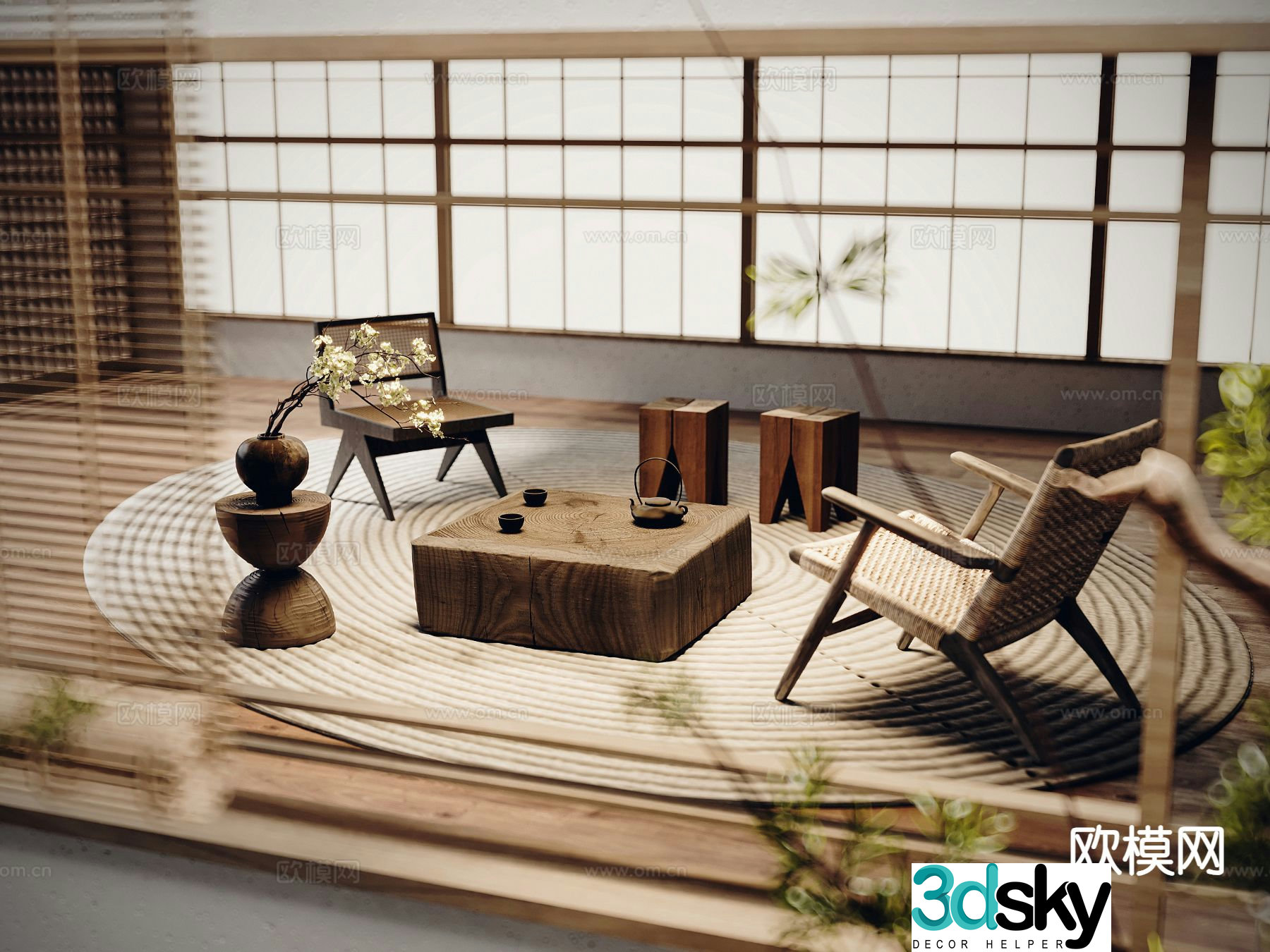 Medieval style leisure chair 3d model