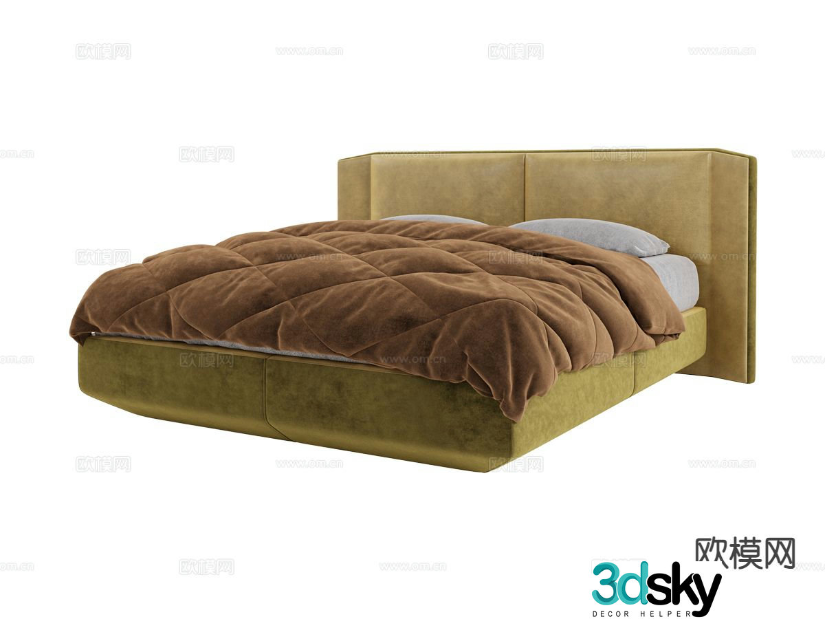 Amura-Panis Bed Italian double bed 3d model