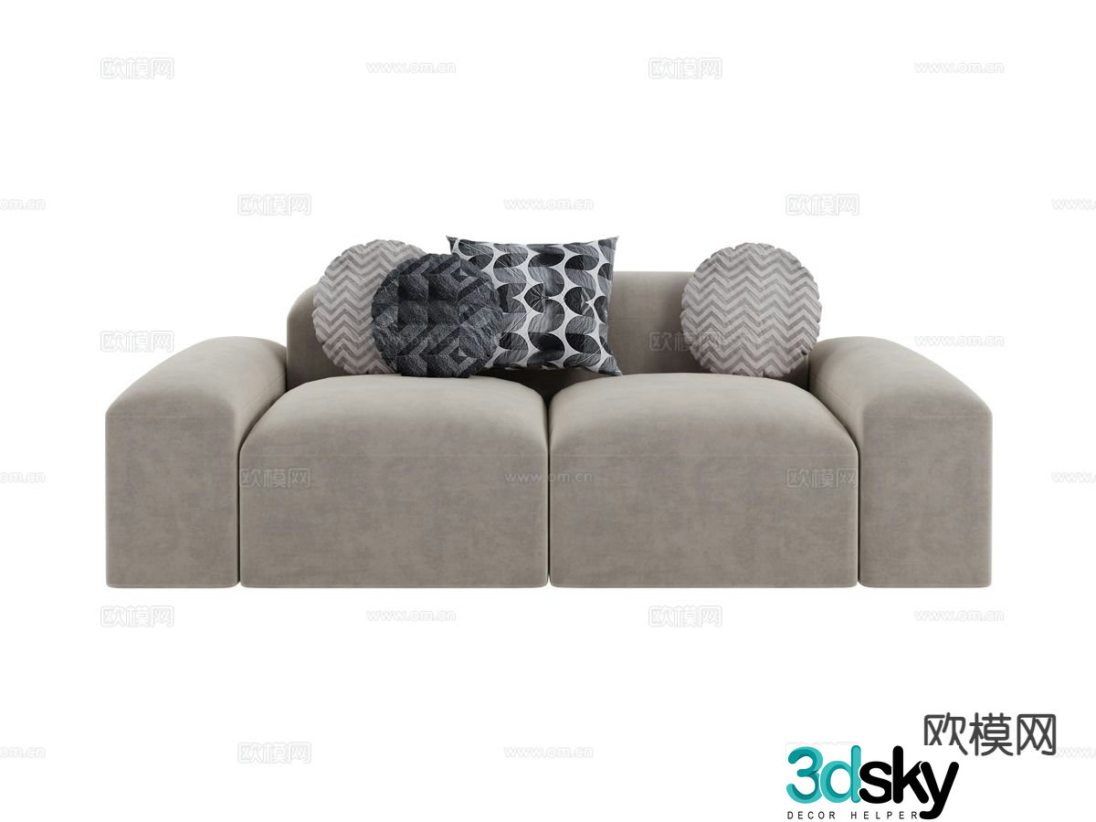 Amura-Lapis Italian double sofa 3d model