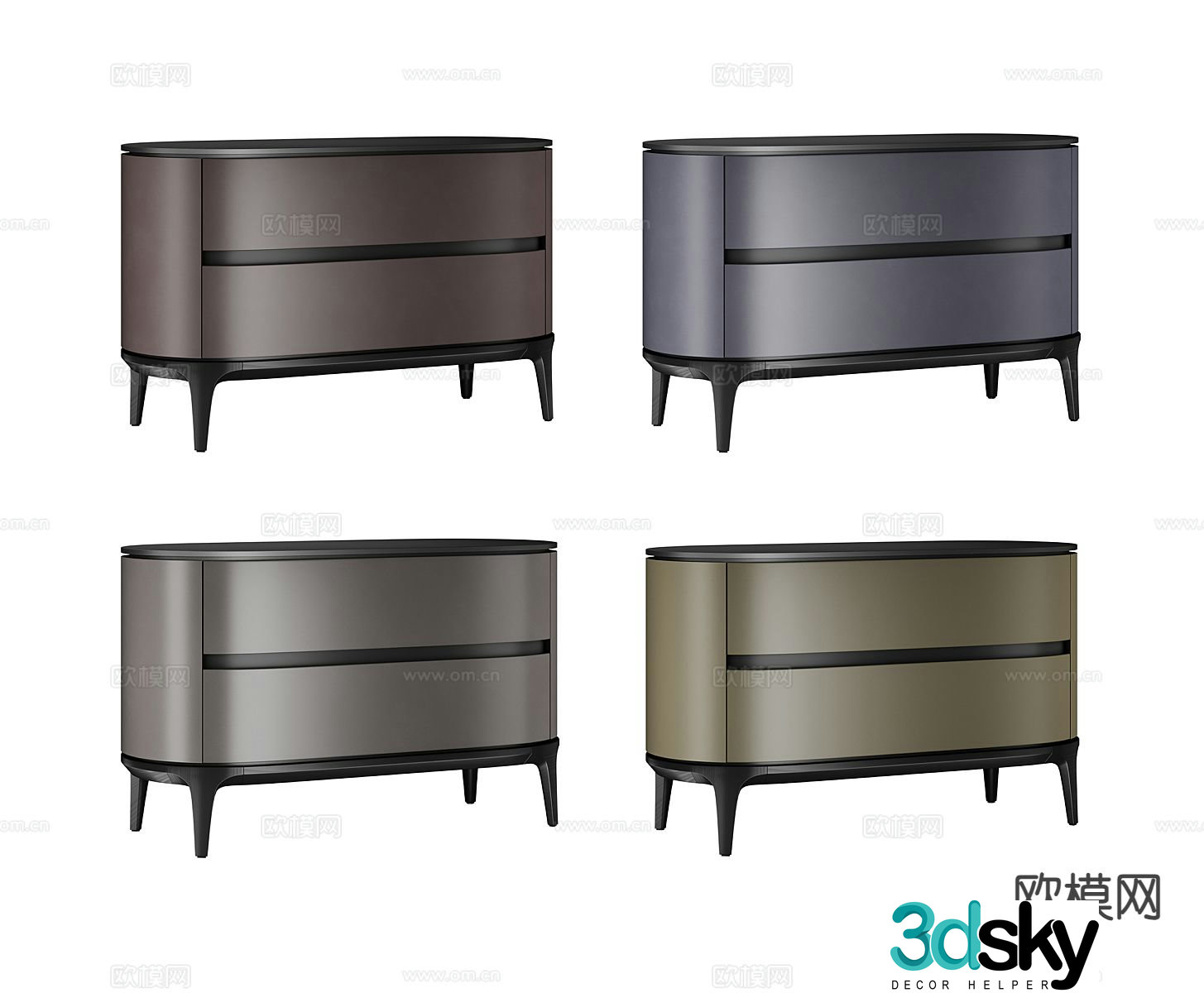Italian bedside table 3d model
