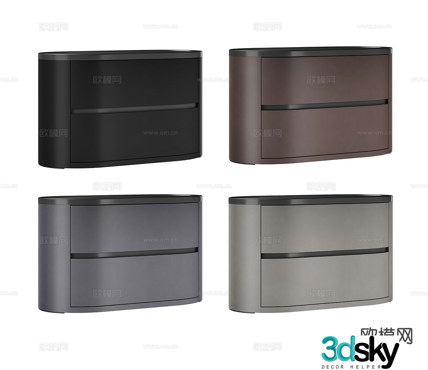 Italian bedside table 3d model