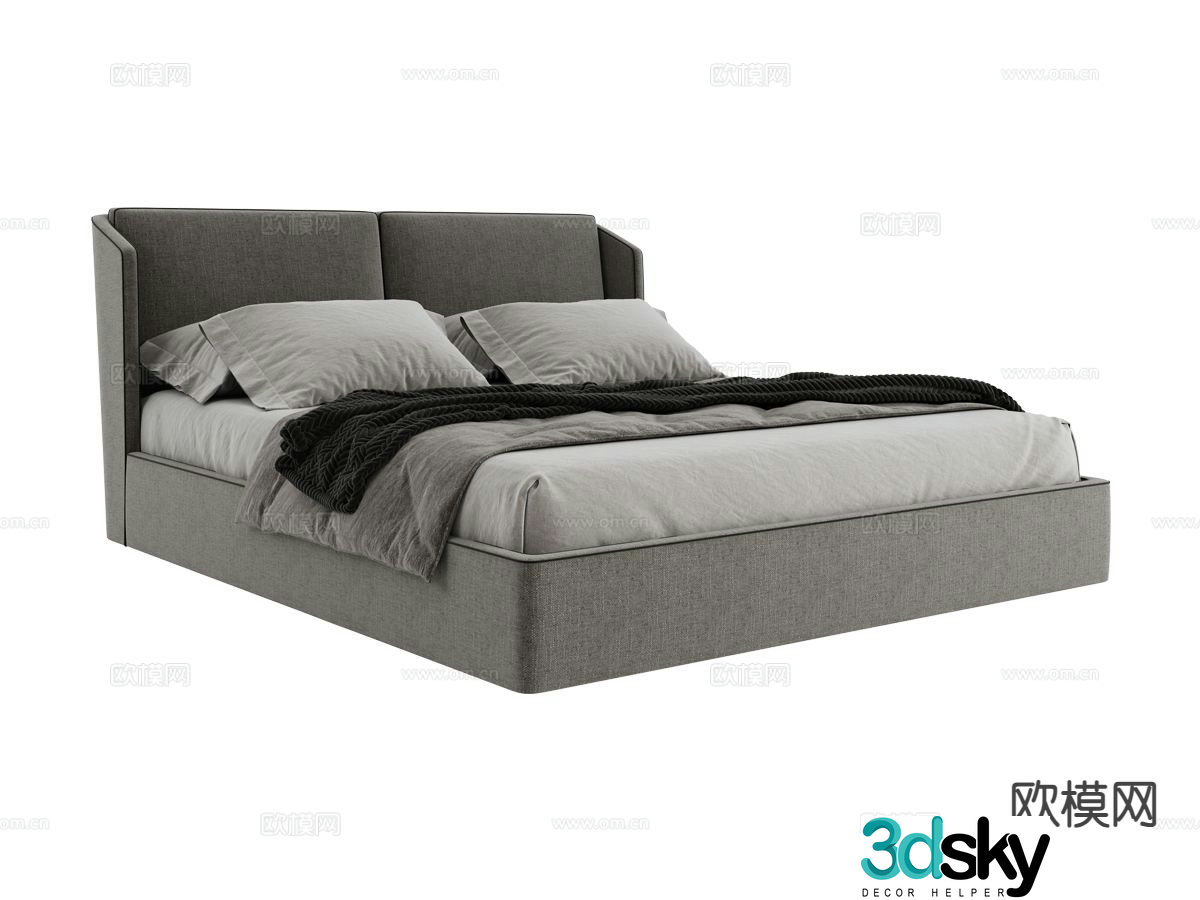 alberta-NIKITA double bed 3d model